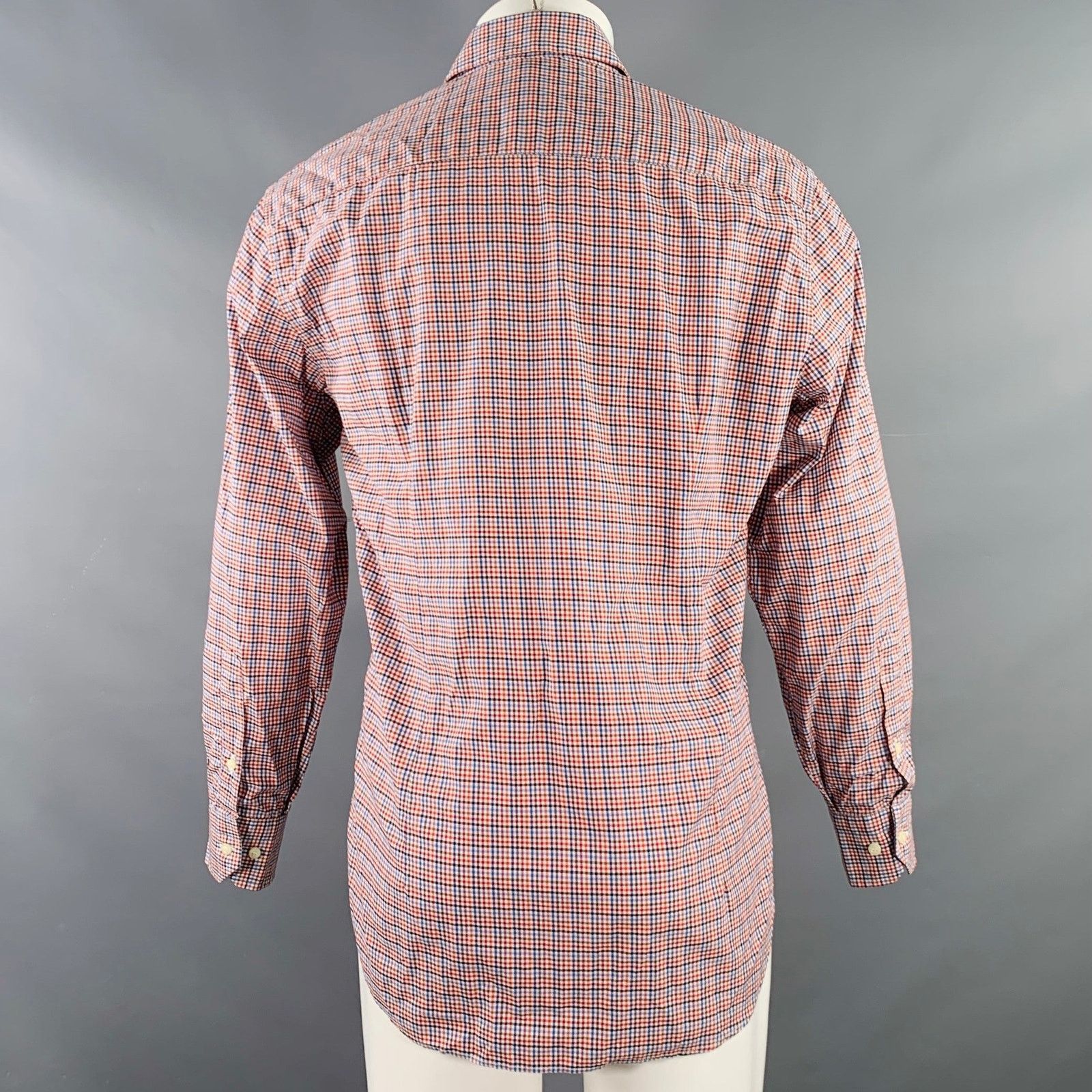 Culturata Size M Red Blue White Plaid Cotton Long Sleeve Shirt Size US M / EU 48-50 / 2 - 4 Thumbnail