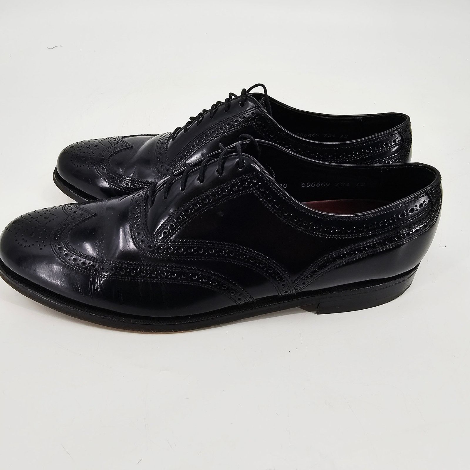 Florsheim Florsheim Black Lexington Oxford Wingtip Dress Shoe 12 Size US 12 / EU 45 - 3 Thumbnail
