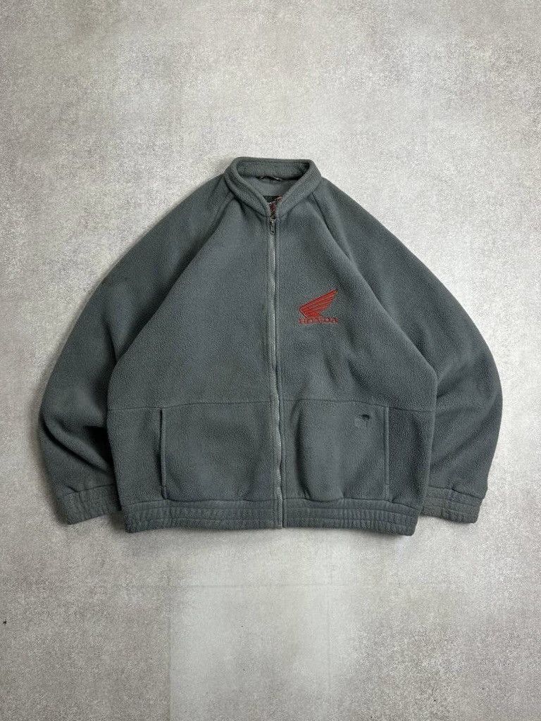 Vintage 90s Honda Fleece Racing Y2K Sherpa Jacket XL