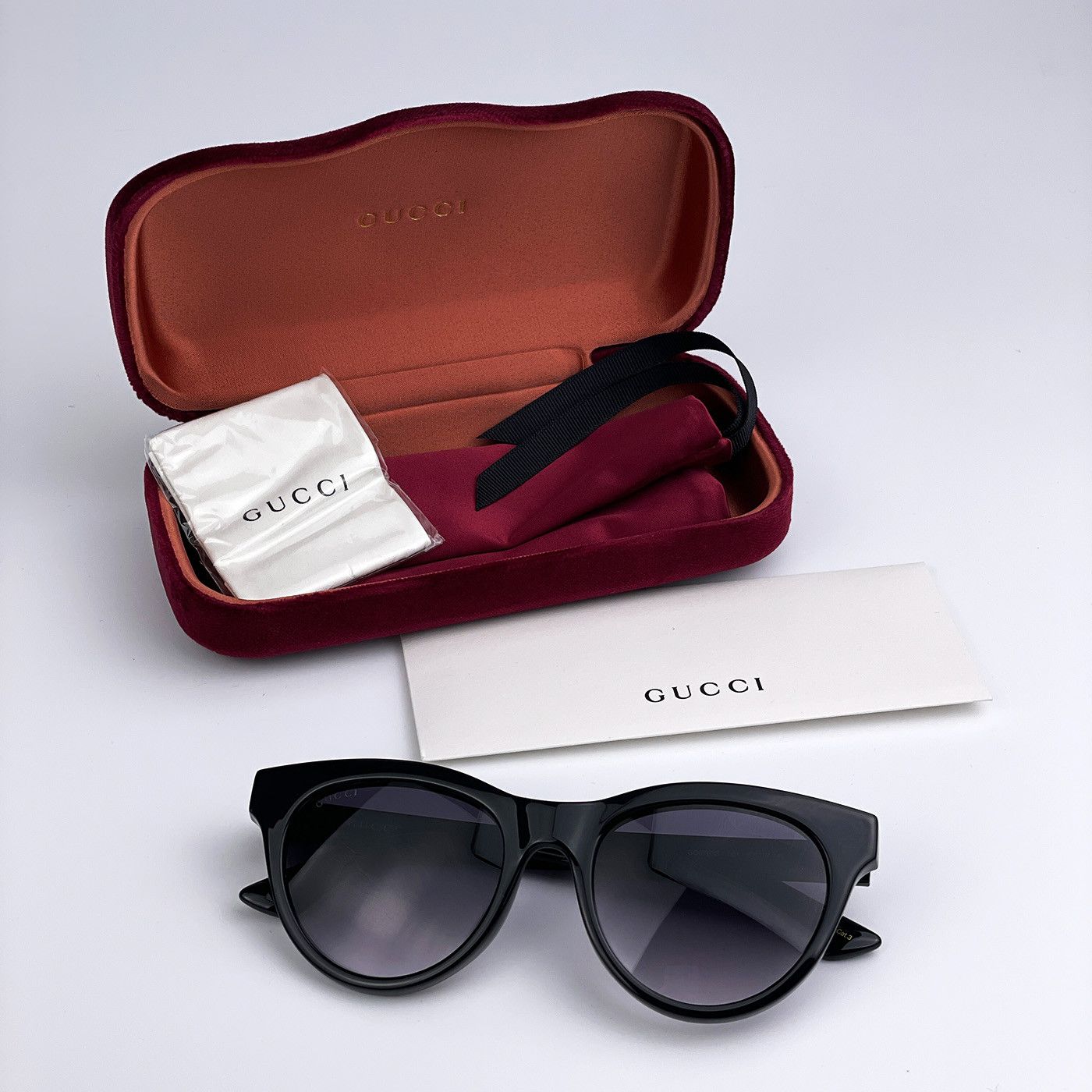 Gucci NEW GUCCI GG0763S 001 Gradient Cat Eye Women Sunglasses Size ONE SIZE - 9 Thumbnail