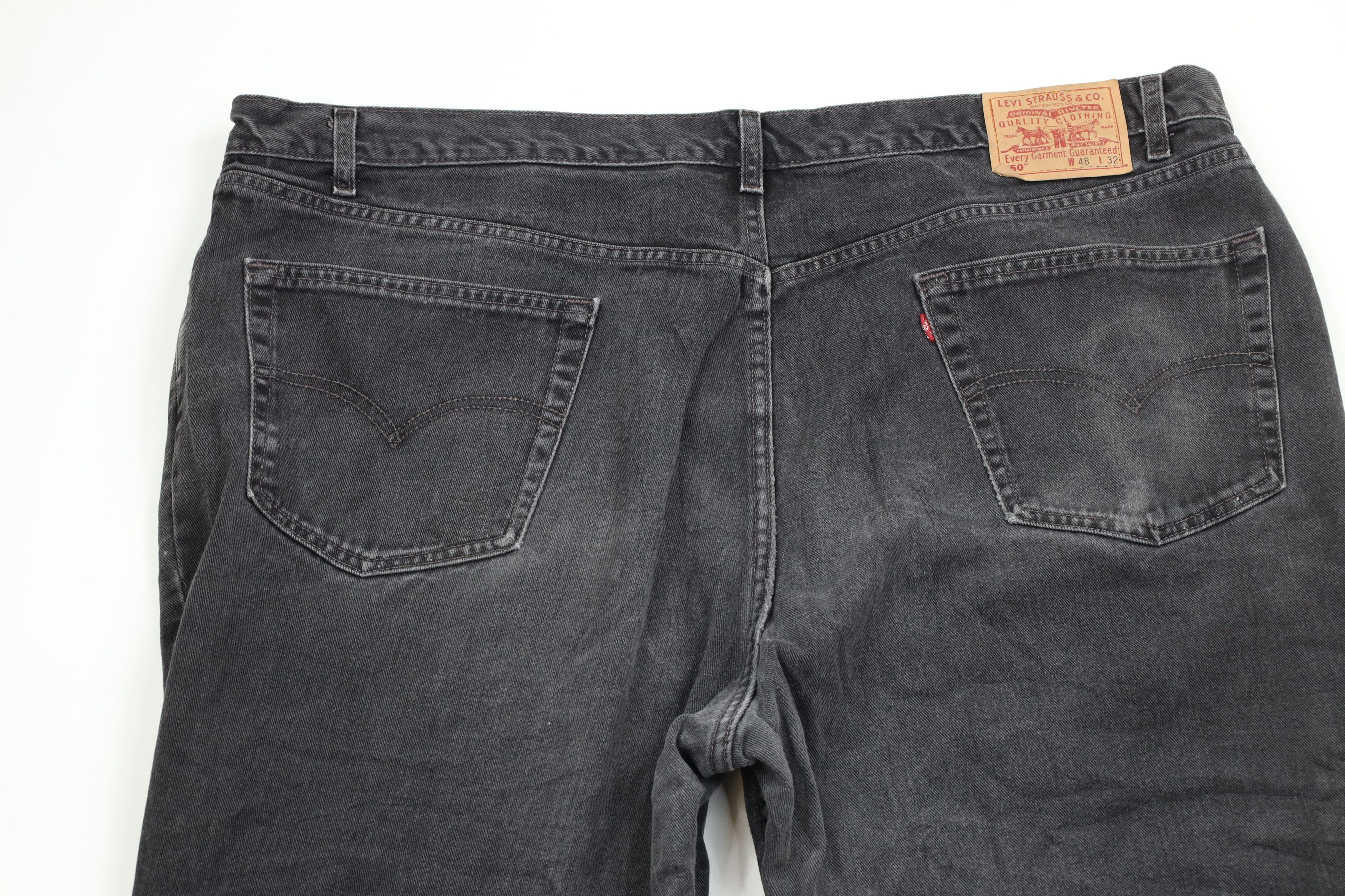 Levi's × Vintage Vintage Y2K 2000 Levis 550 Relaxed Fit Denim Jeans Black USA Size US 44 / EU 60 - 13 Thumbnail
