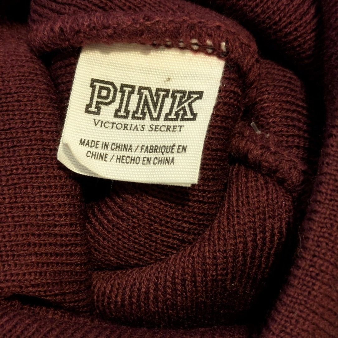 Victoria's Secret Victoria's Secret PINK Roll Up Pom Pom Beanie Knit Hat Size ONE SIZE - 3 Thumbnail