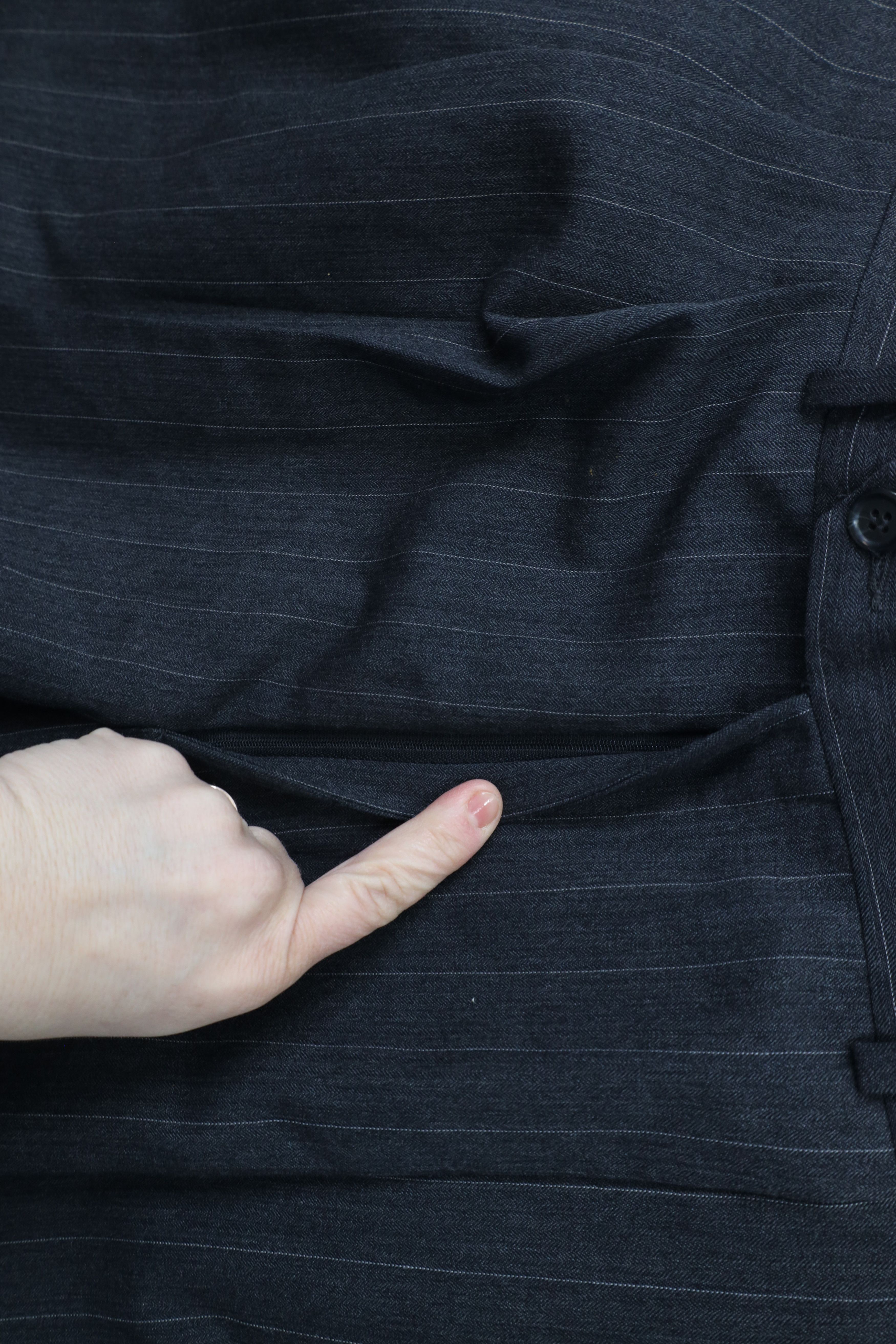 Vintage Vintage 90s Streetwear 2 Piece Striped Wool Suit Wedding Size 44R - 14 Thumbnail