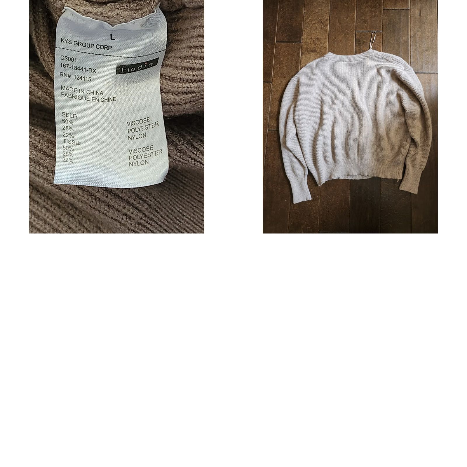 Vintage Elodie Sweater Women Beige Crew Neck Long Sleeve Regular Fit Size L Size L / US 10 / IT 46 - 9 Thumbnail