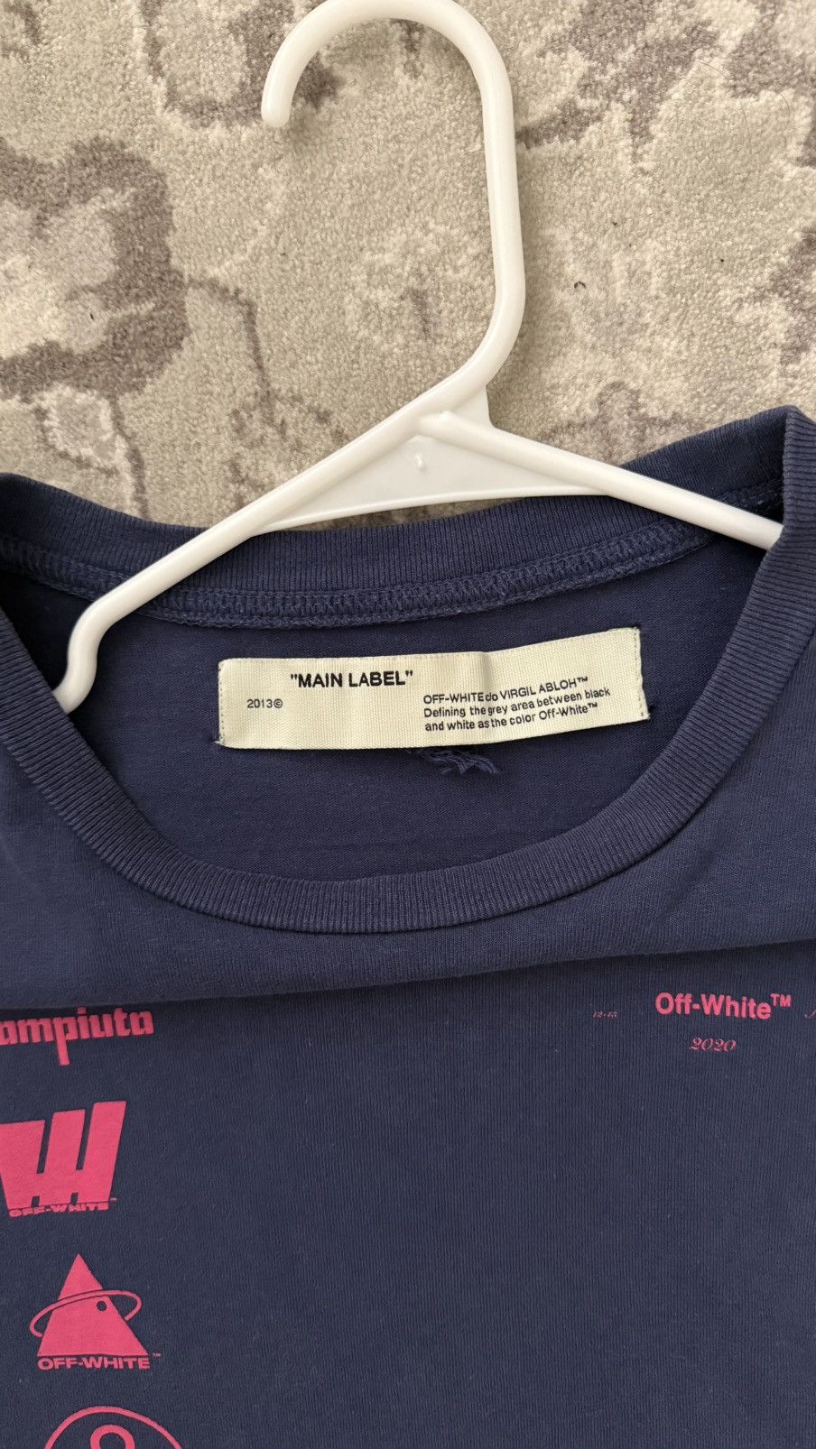 Off-White Off-White Incompiuto Graphic T-Shirt Blue Red Size S Size US S / EU 44-46 / 1 - 3 Thumbnail