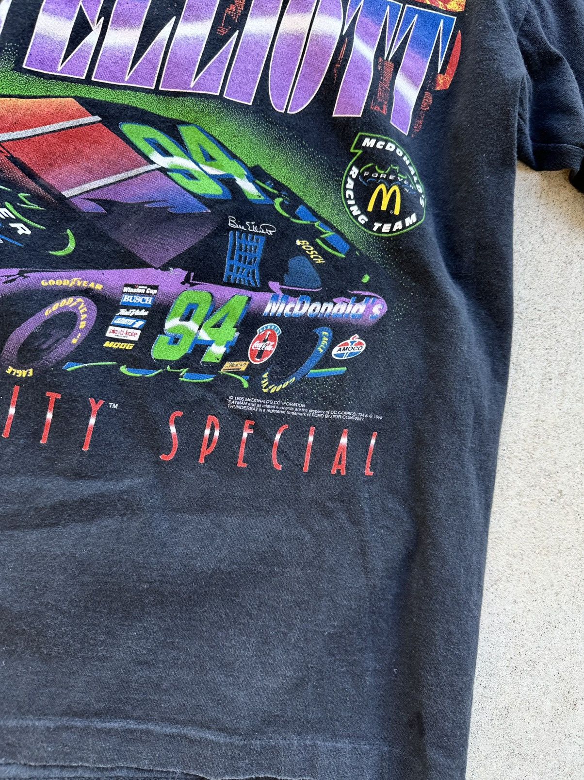 DC Comics × NASCAR × Vintage Vintage Bill Elliot NASCAR Tee Shirt Batman 90s Size US XL / EU 56 / 4 - 3 Thumbnail