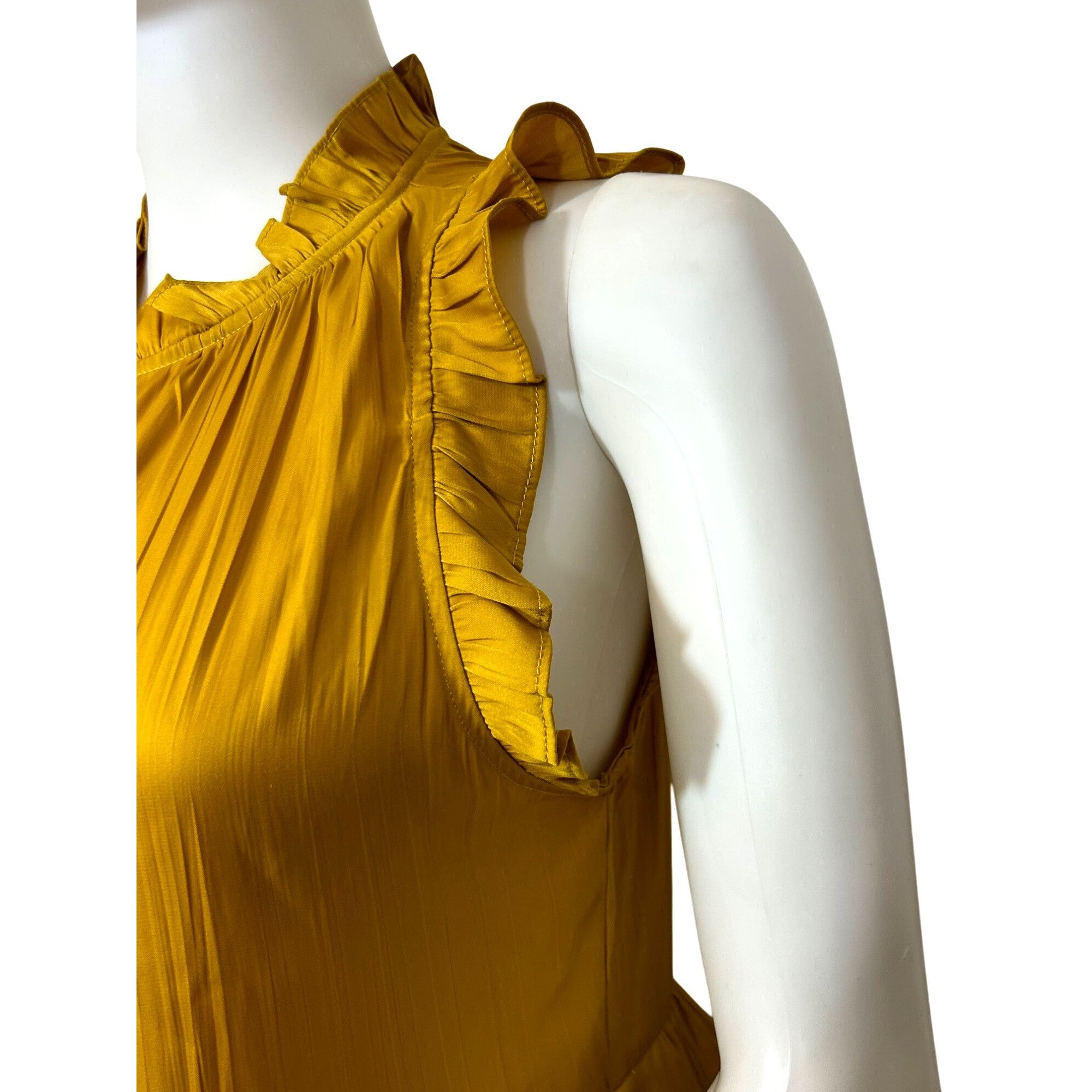 Anthropologie Anthropologie Top M Honey Yellow Tiered Sleeveless Ruffles B Size M / US 6-8 / IT 42-44 - 11 Thumbnail