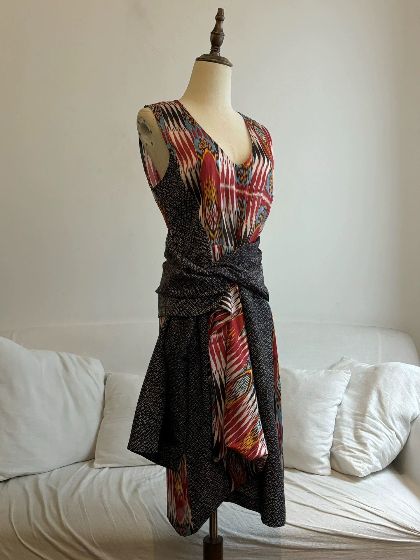 Dries Van Noten Dries Van Noten 2010 Exotic Psychedelic Silk Dress Size S / US 4 / IT 40 - 1 Thumbnail