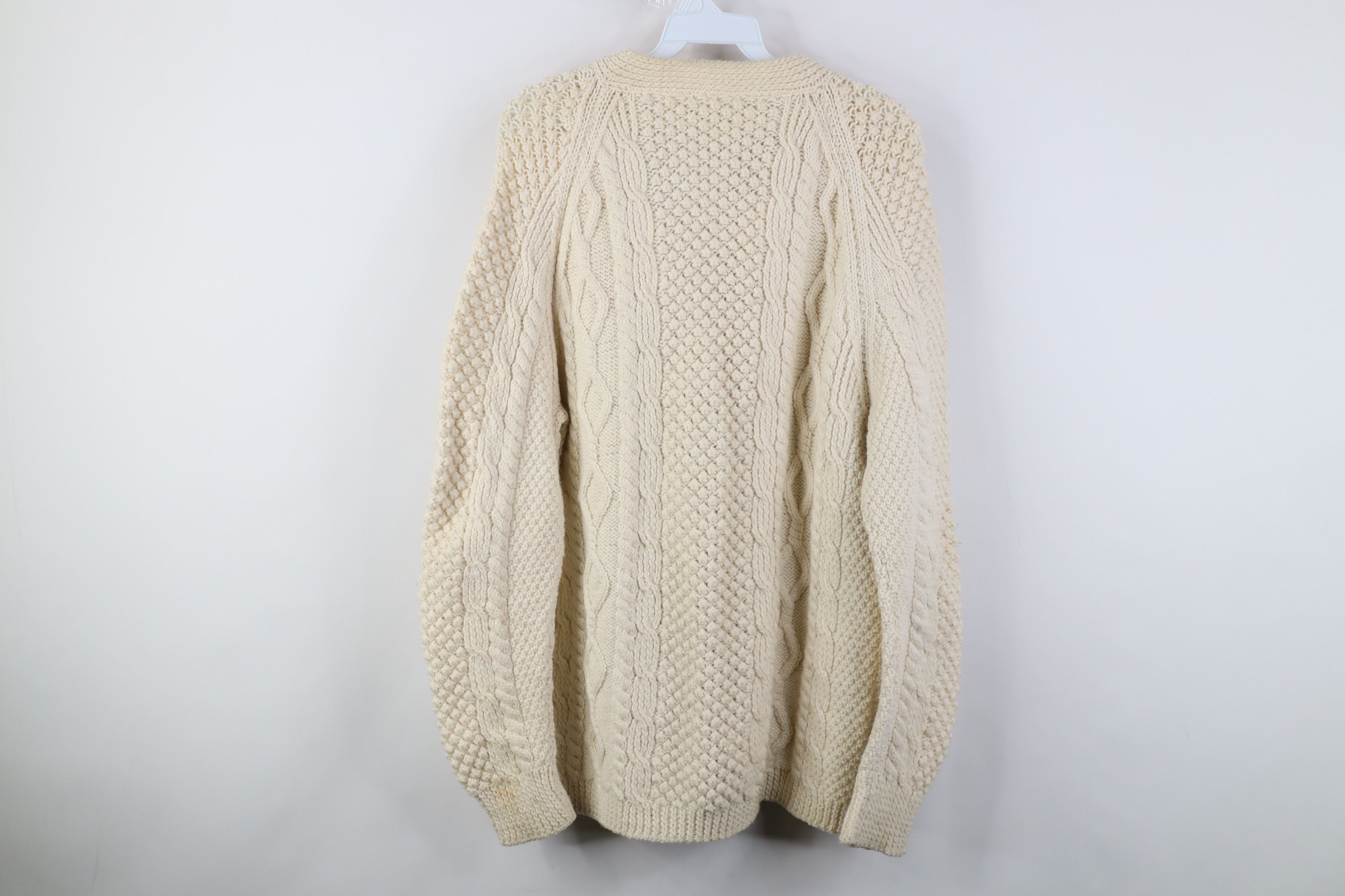 Vintage Vintage 50s 60s Streetwear Wool Fisherman Cardigan Sweater Size US M / EU 48-50 / 2 - 13 Thumbnail