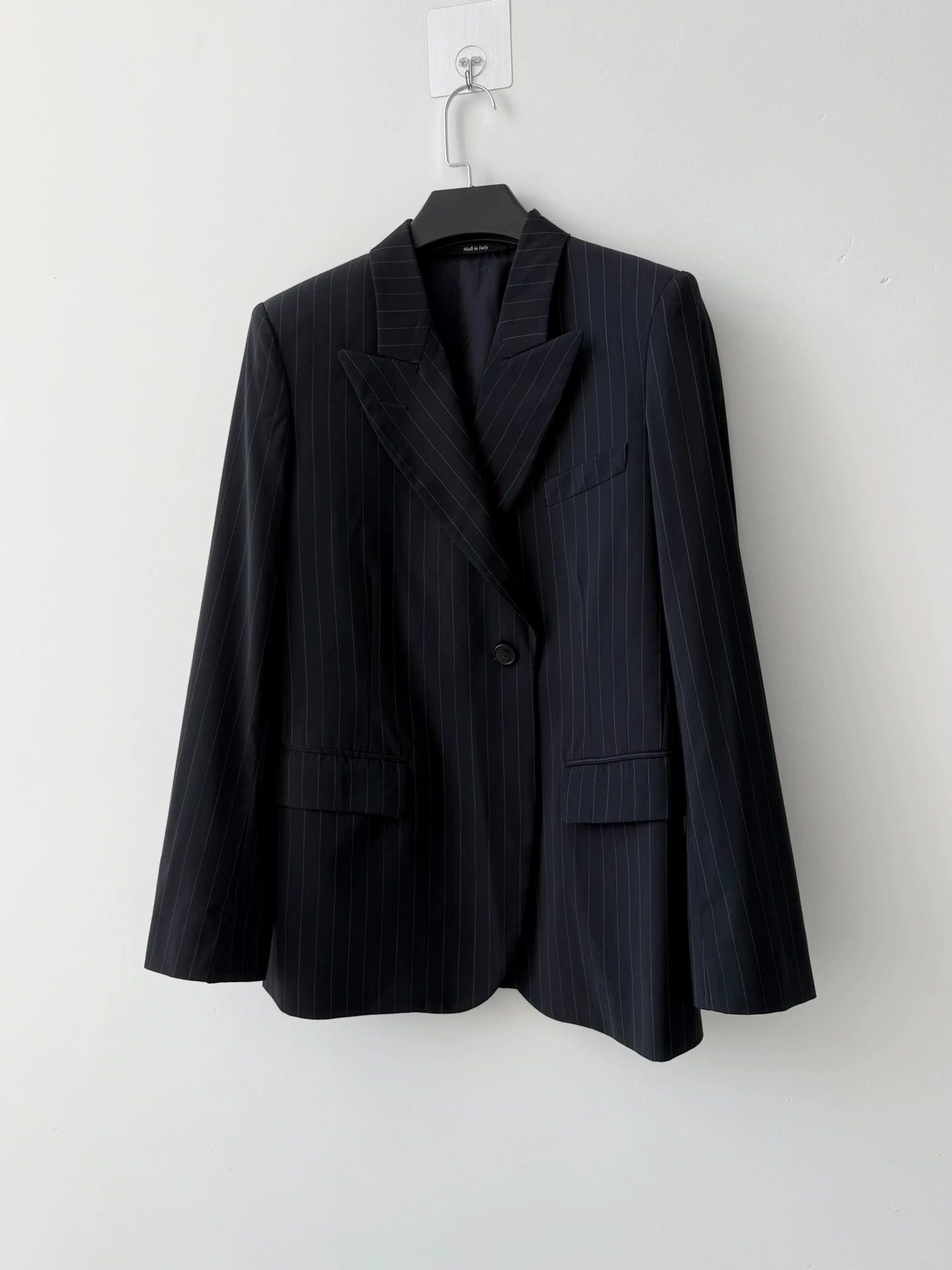 Maison Margiela Maison Margiela SS17 Striped Blazer Black-Navy 38 Size XS / US 0-2 / IT 36-38 - 2 Thumbnail
