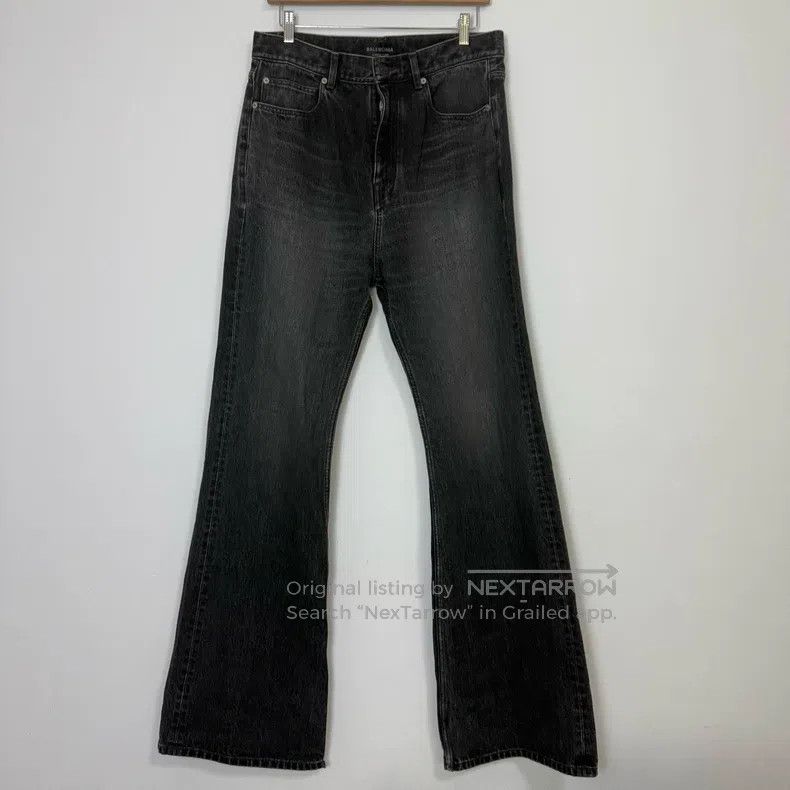 Balenciaga Washed gray flare jeans
