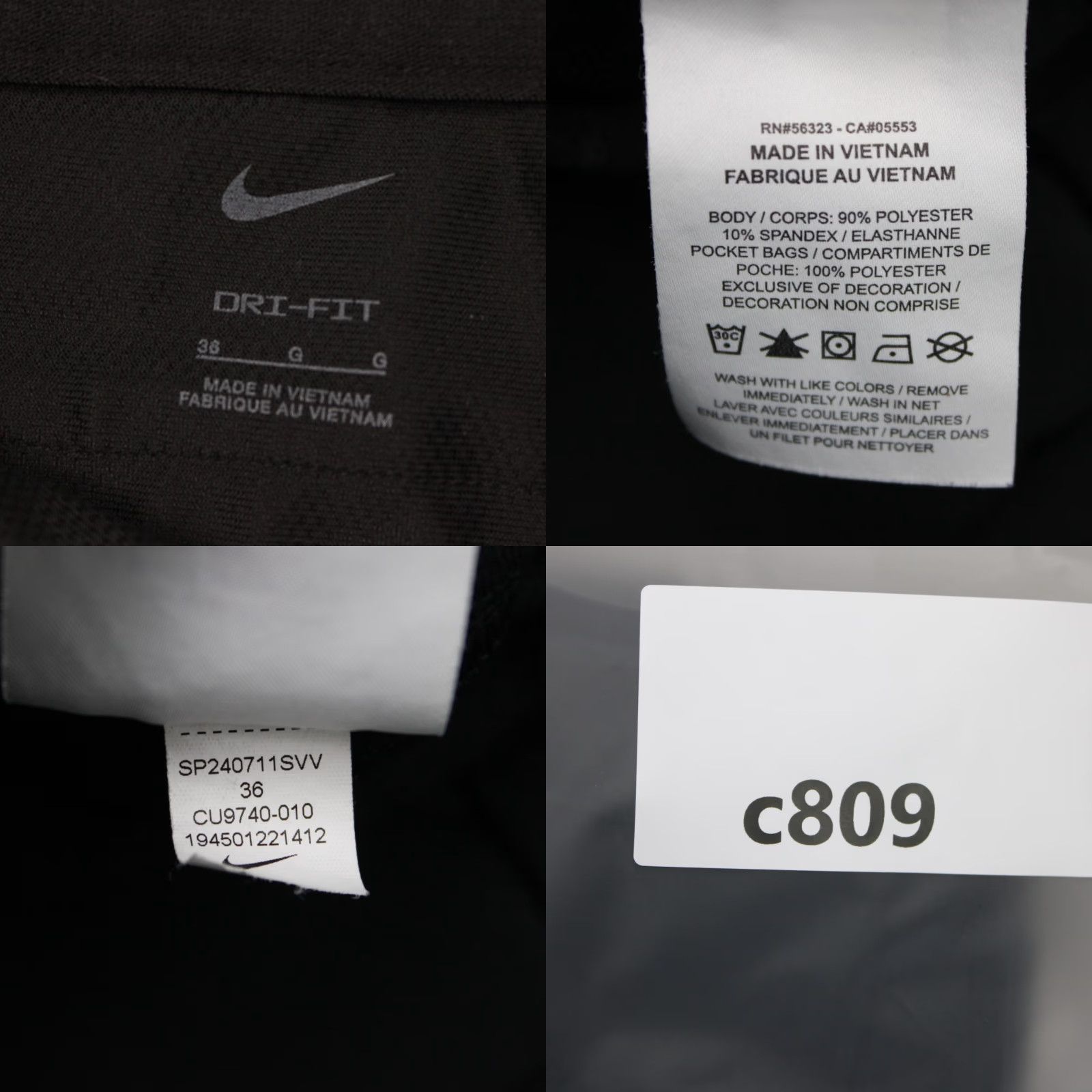 Nike Nike Shorts Mens 36 Black Dri-Fit Golf Flat Front Athletic Stretch Athleisure Size US 36 / EU 52 - 8 Thumbnail