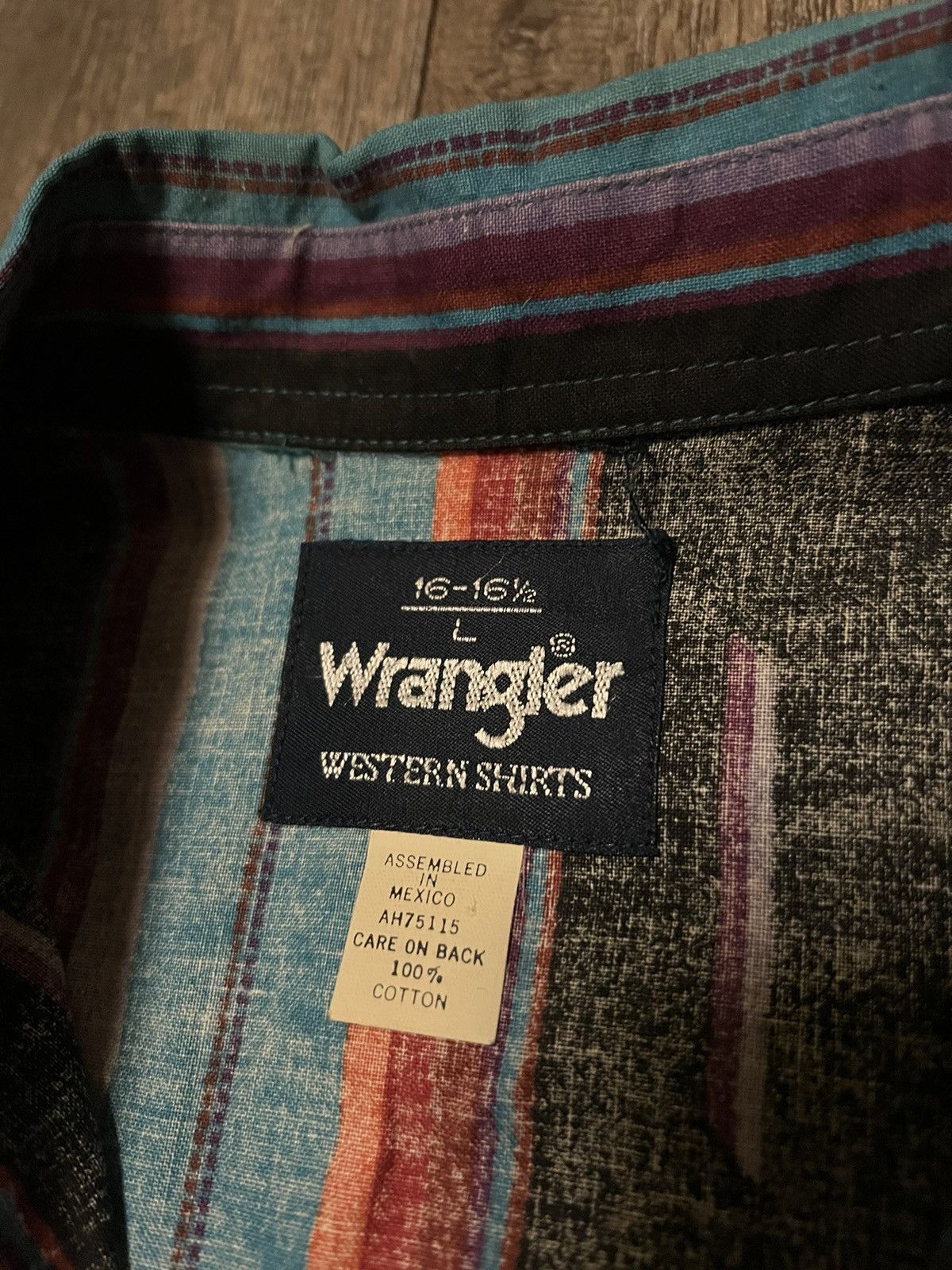 Vintage × Wrangler Vintage Wrangler Brushpopper Western Red Teal Black Shirt Size US L / EU 52-54 / 3 - 5 Thumbnail