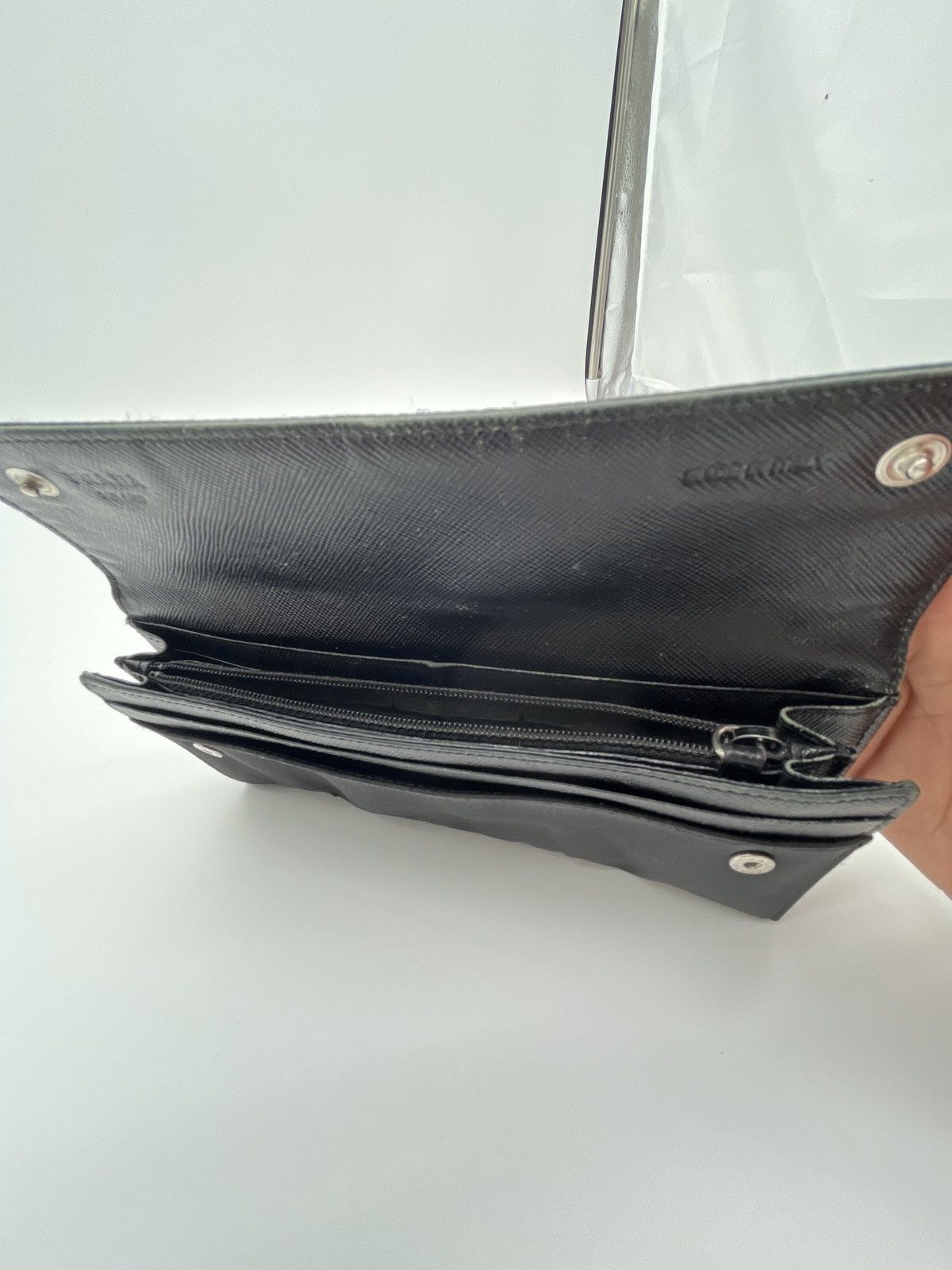 Prada saffiano canvas Bi-Fold wallet Black