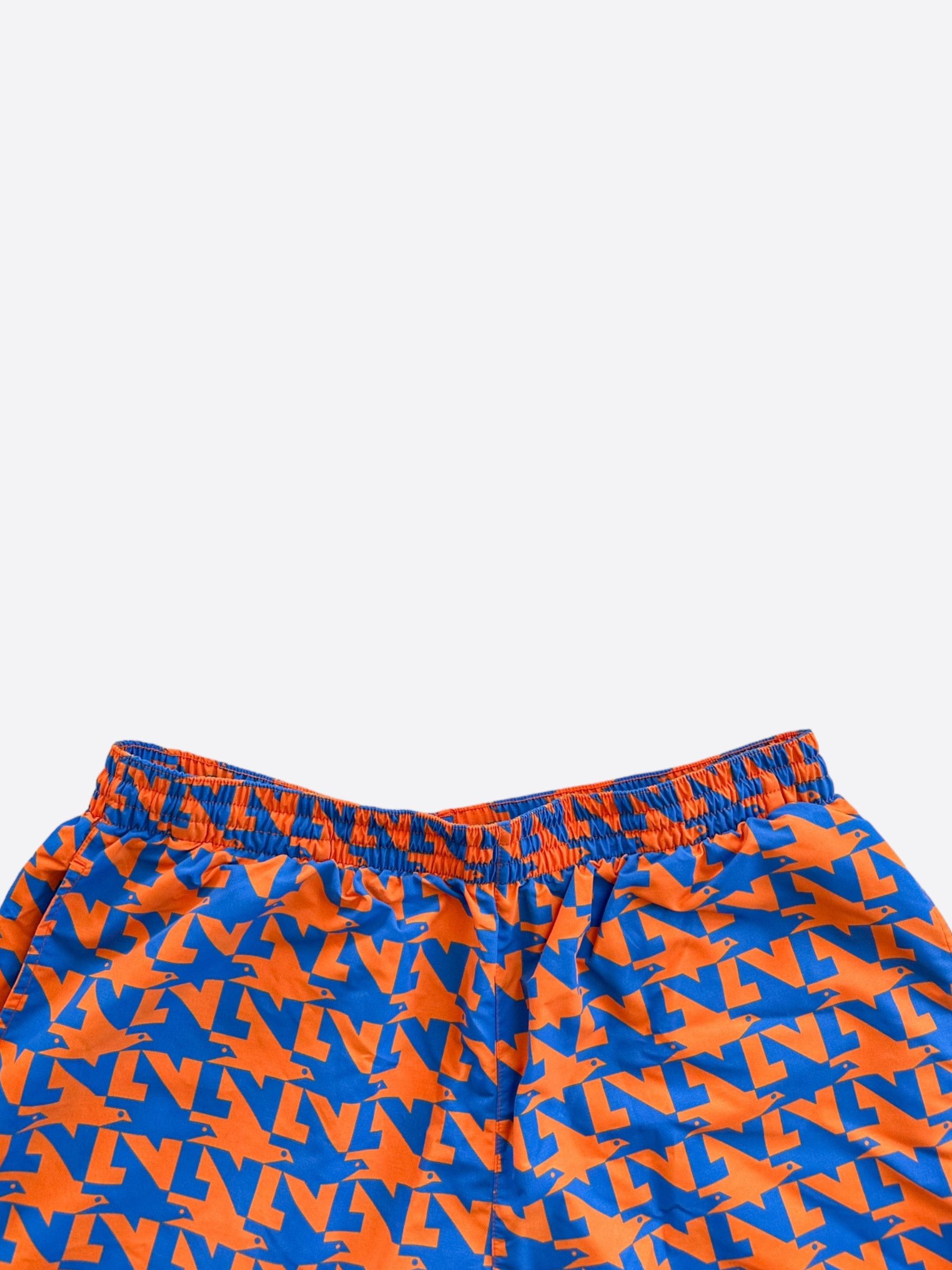 Louis Vuitton Louis Vuitton Blue & Orange Dove Print Swimshorts Size US 36 / EU 52 - 3 Thumbnail