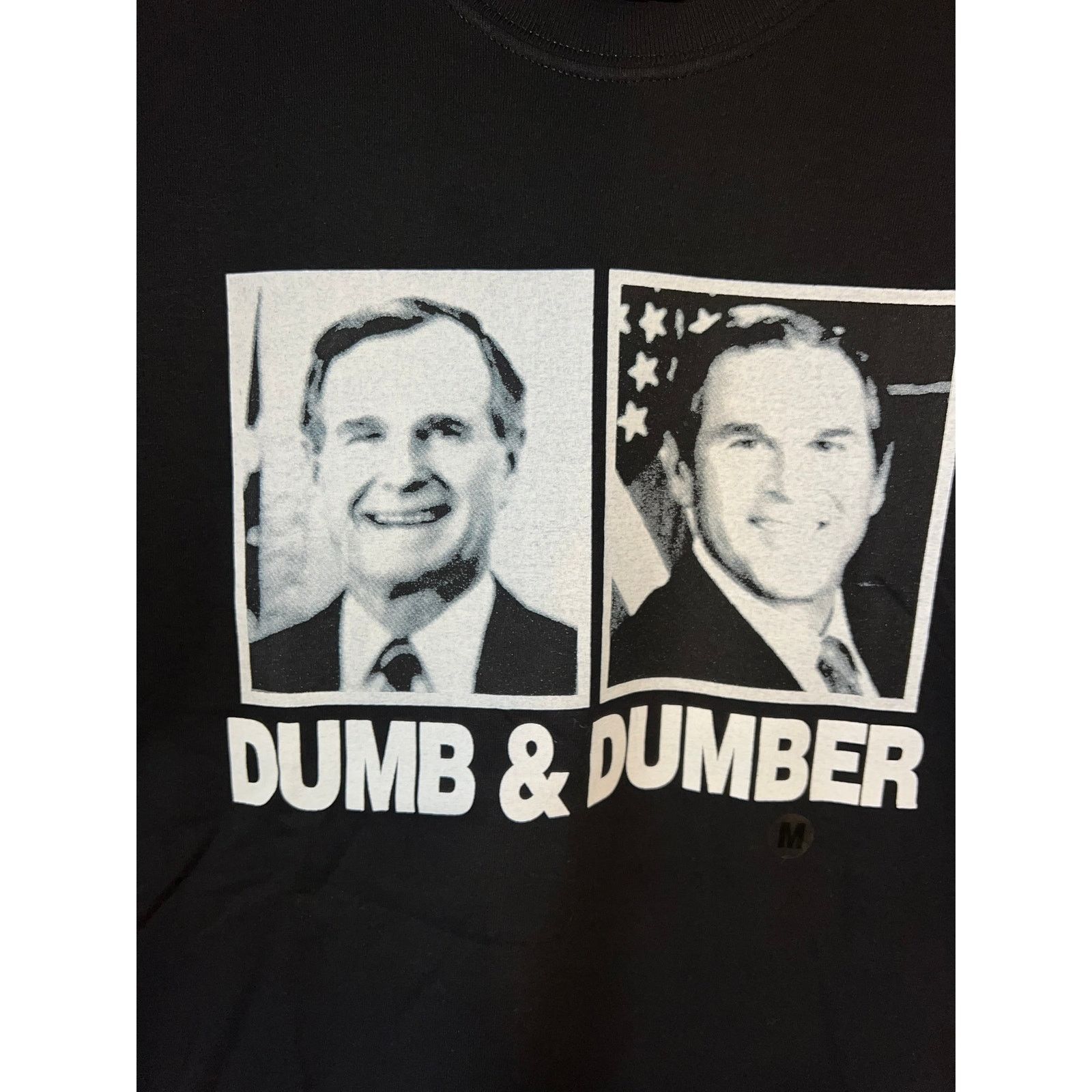 Gildan Vintage Funny Political Shirt George Bush Dumb & Dumber M Size US M / EU 48-50 / 2 - 4 Thumbnail