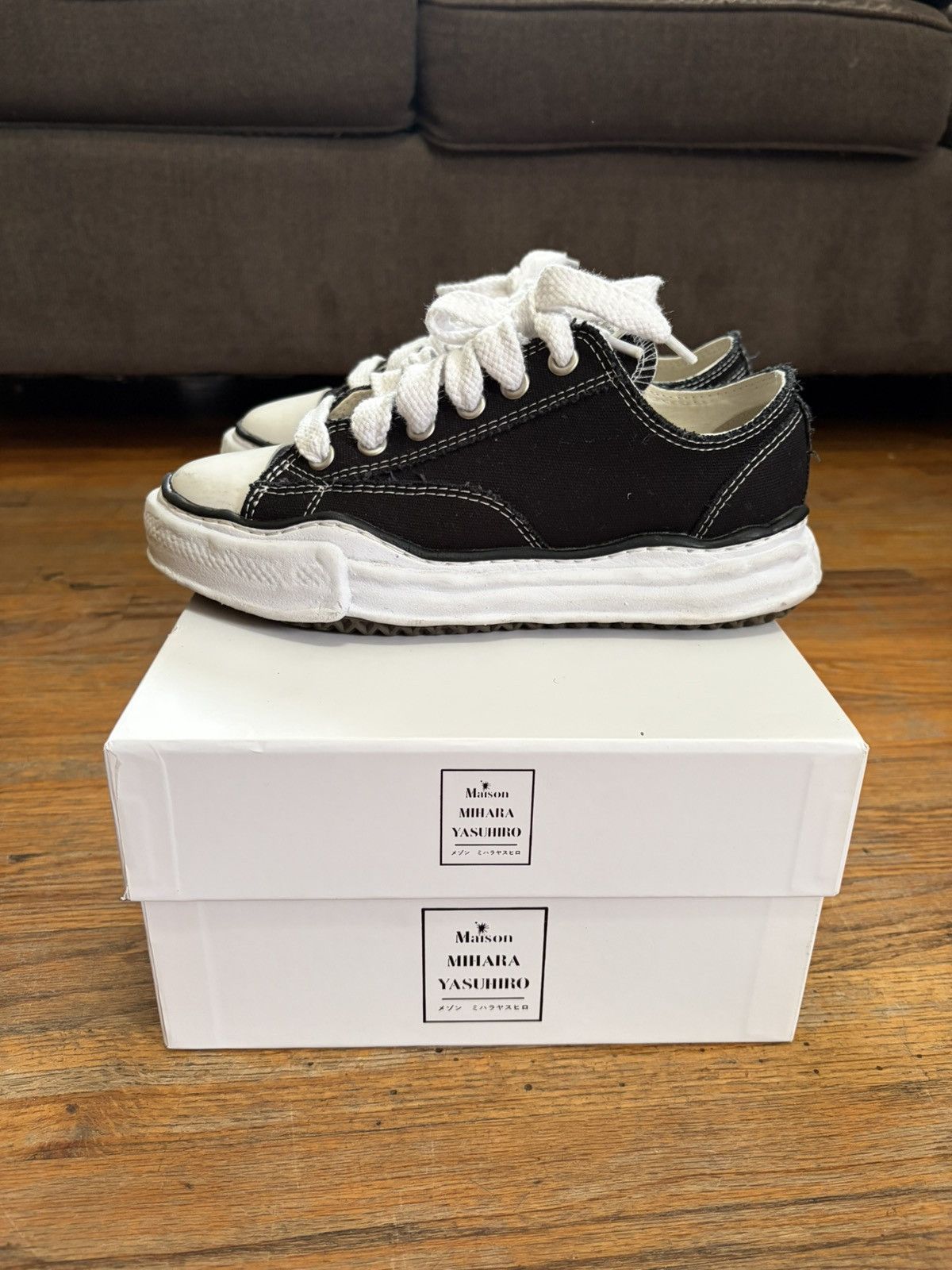 Maison Mihara Yasuhiro Peterson OG Sole Canvas Low Black