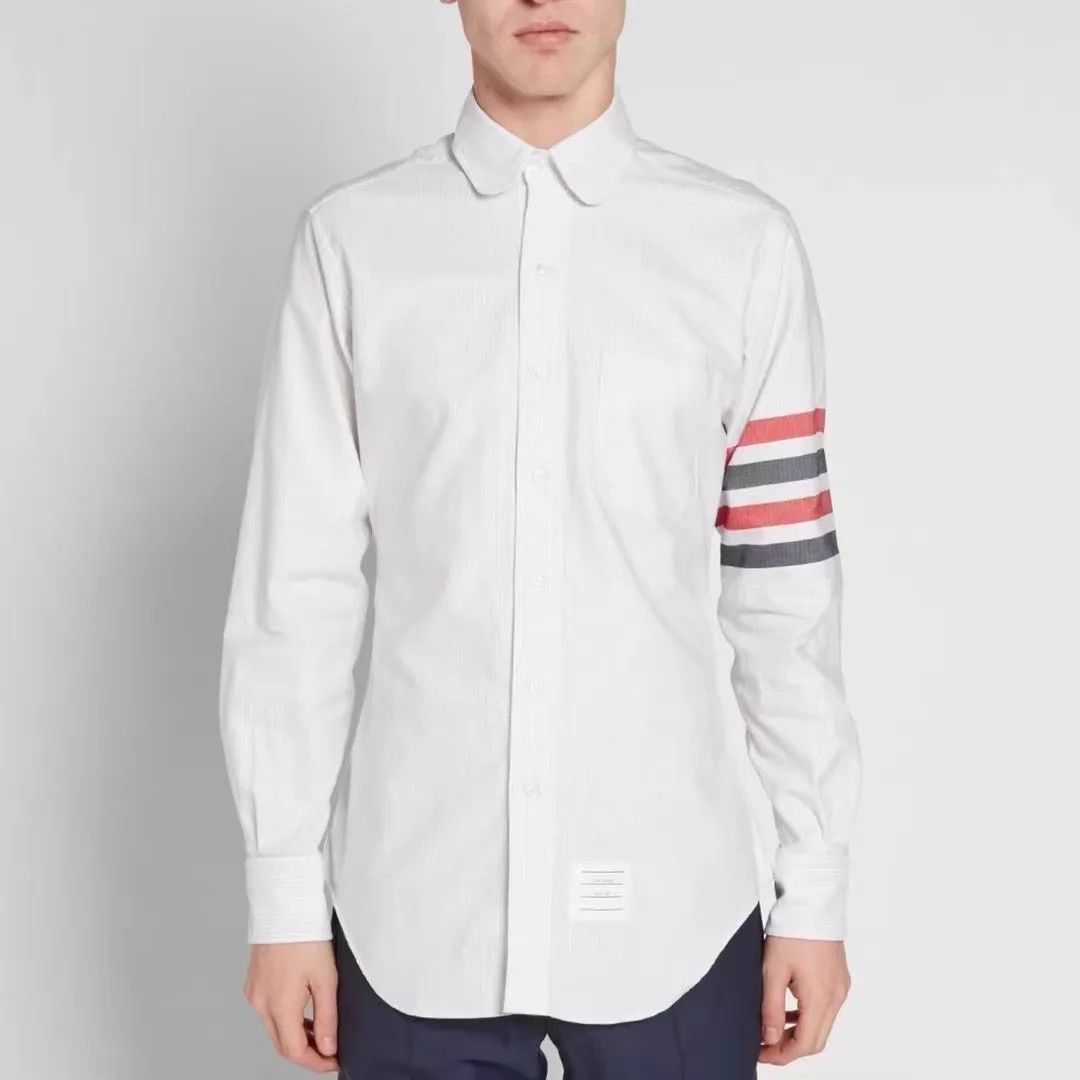 Thom Browne Thom Browne Men's Rare 4-Bar Butterfly Collar Oxford Shirt 1 Size US S / EU 44-46 / 1 - 7 Thumbnail