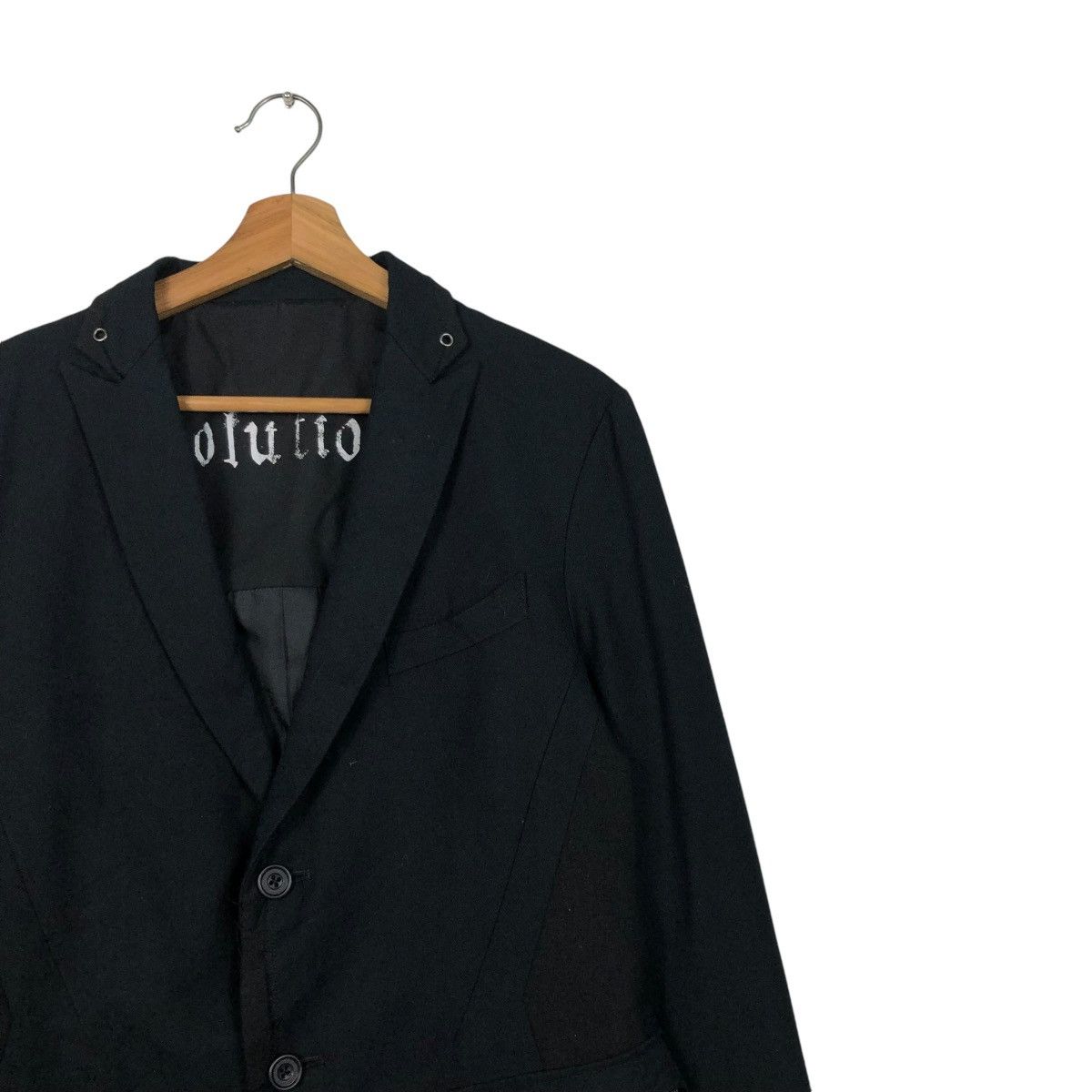 Japanese Brand 🔥ICONIC RICH BLACK CROPPED BIKER JACKET PPFM BONDAGE DESIGN Size US L / EU 52-54 / 3 - 8 Thumbnail