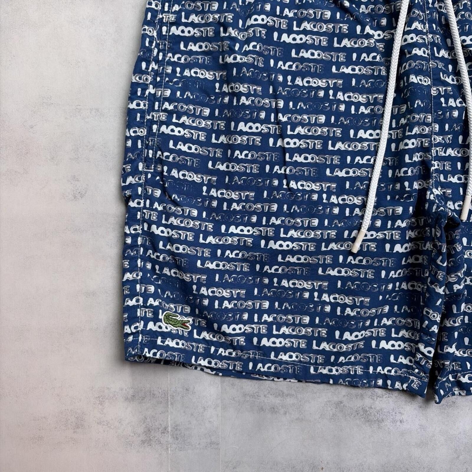 Lacoste Y2K Blue Lacoste Logo Board Shorts Size US 32 / EU 48 - 3 Thumbnail