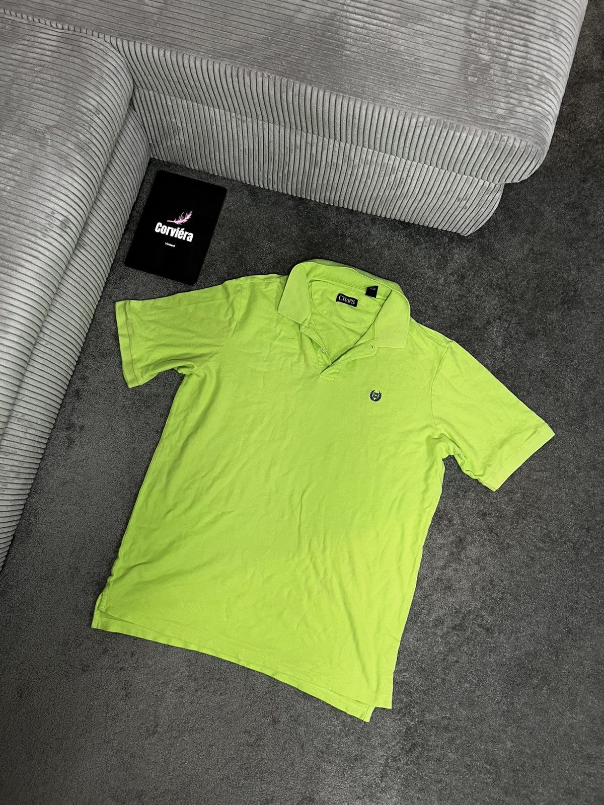 Chaps Ralph Lauren × Designer × Vintage Chaps Vintage Polo Shirt in Light Green Size US XL / EU 56 / 4 - 1 Thumbnail
