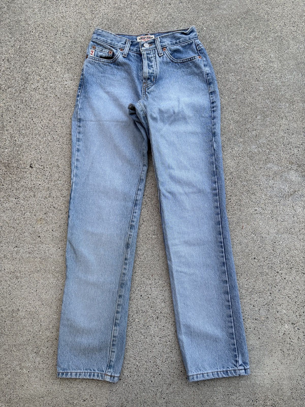 Guess × Vintage Vintage 90s Guess USA Straight Fit Light Indigo Jeans Sz. 26 Size 26" / US 2 / IT 38 - 1 Thumbnail