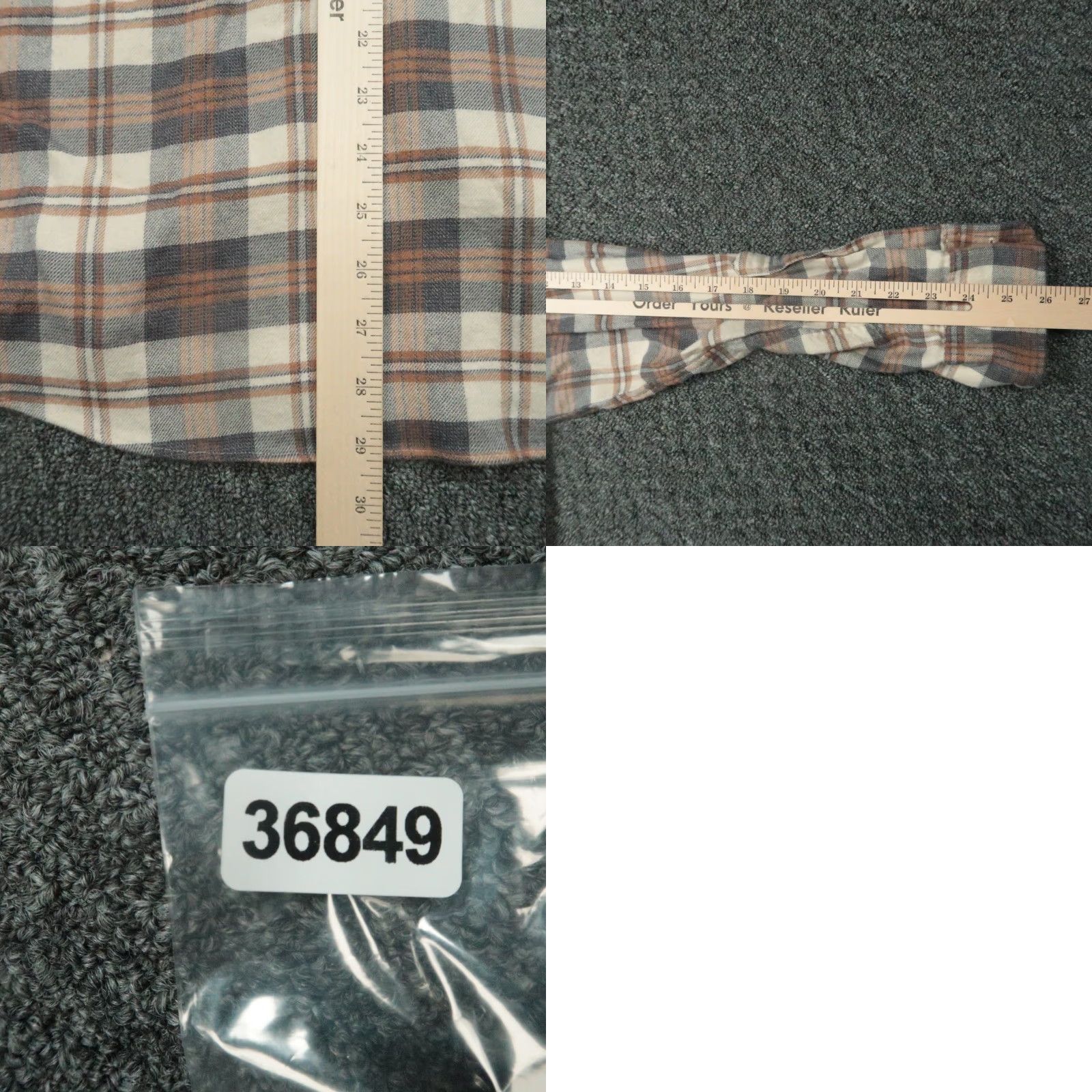 Faherty Faherty Shirt Mens Large Brown Tan Plaid Movement Flannel Button Stretch Size US L / EU 52-54 / 3 - 8 Thumbnail