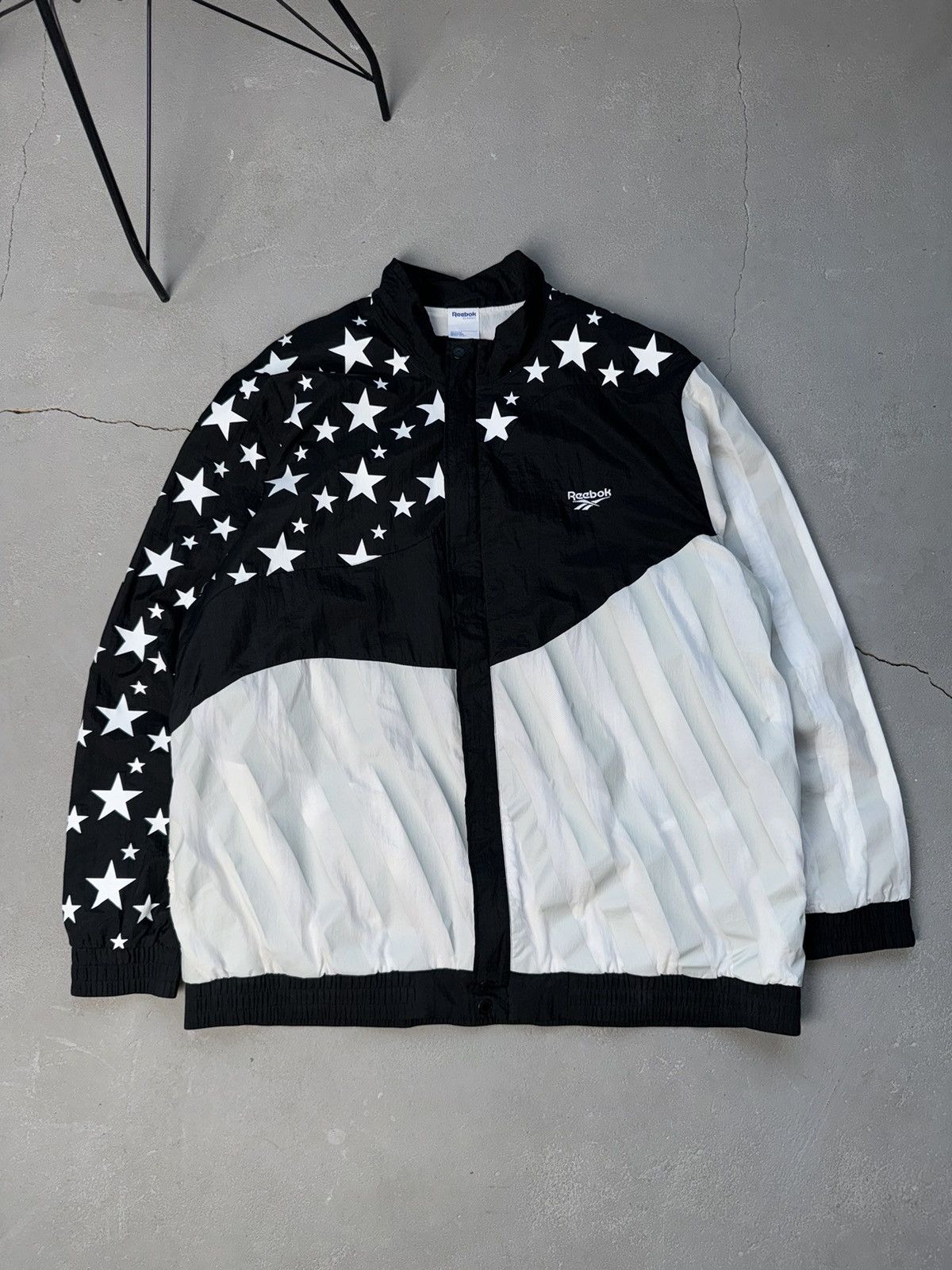 Reebok Streetwear Vintage Reebok Big Logo Hush Track Jacket Grailed