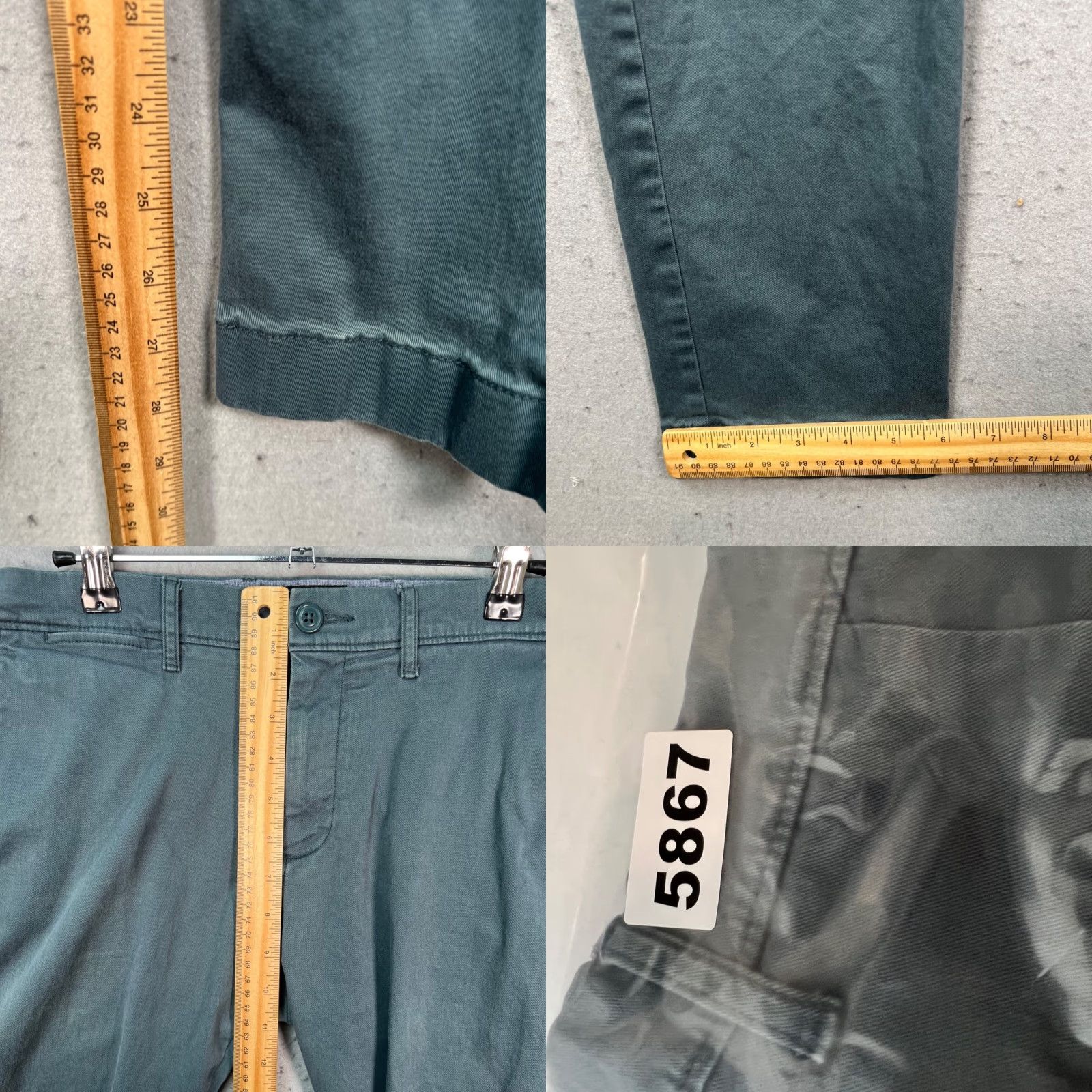 J.Crew J.CREW 484 Slim Fit Green Chino Pants Cotton Blend Mens 29 x 29 Straight Front Slimming Casual Vintage No Size US 29 - 8 Thumbnail