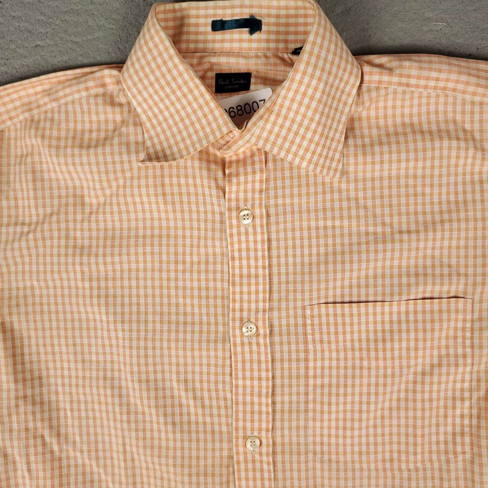 Paul Smith Paul Smith Shirt Mens 15.5 Orange Check Dress Button Collar Cuff Vintage: No Men’s Regular Long Sleeve Size 42R - 2 Thumbnail