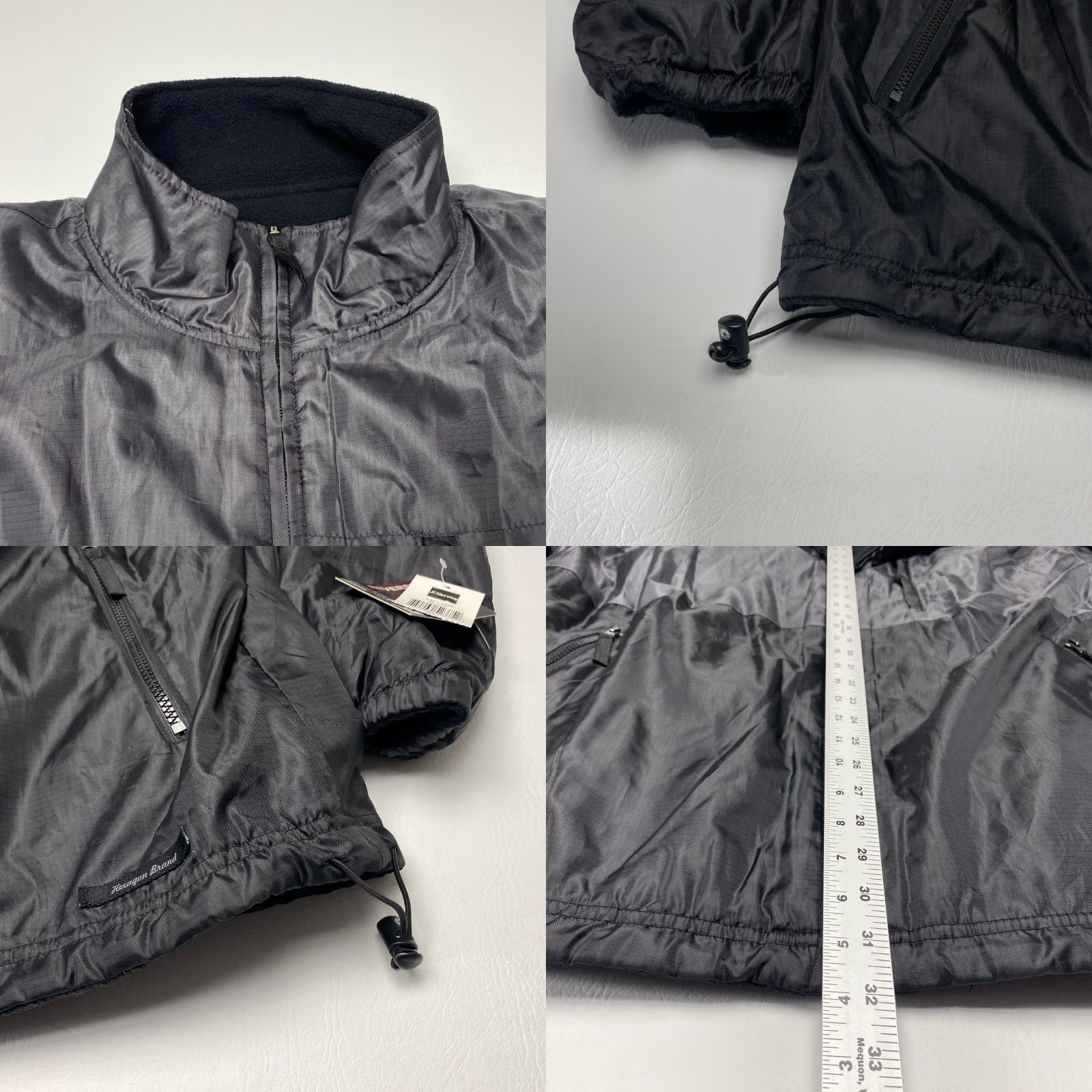 Southpole VINTAGE South Pole Jacket Men’s XL Reversible Black Nylon Fleece Winter Full Zip Size US XL / EU 56 / 4 - 8 Thumbnail