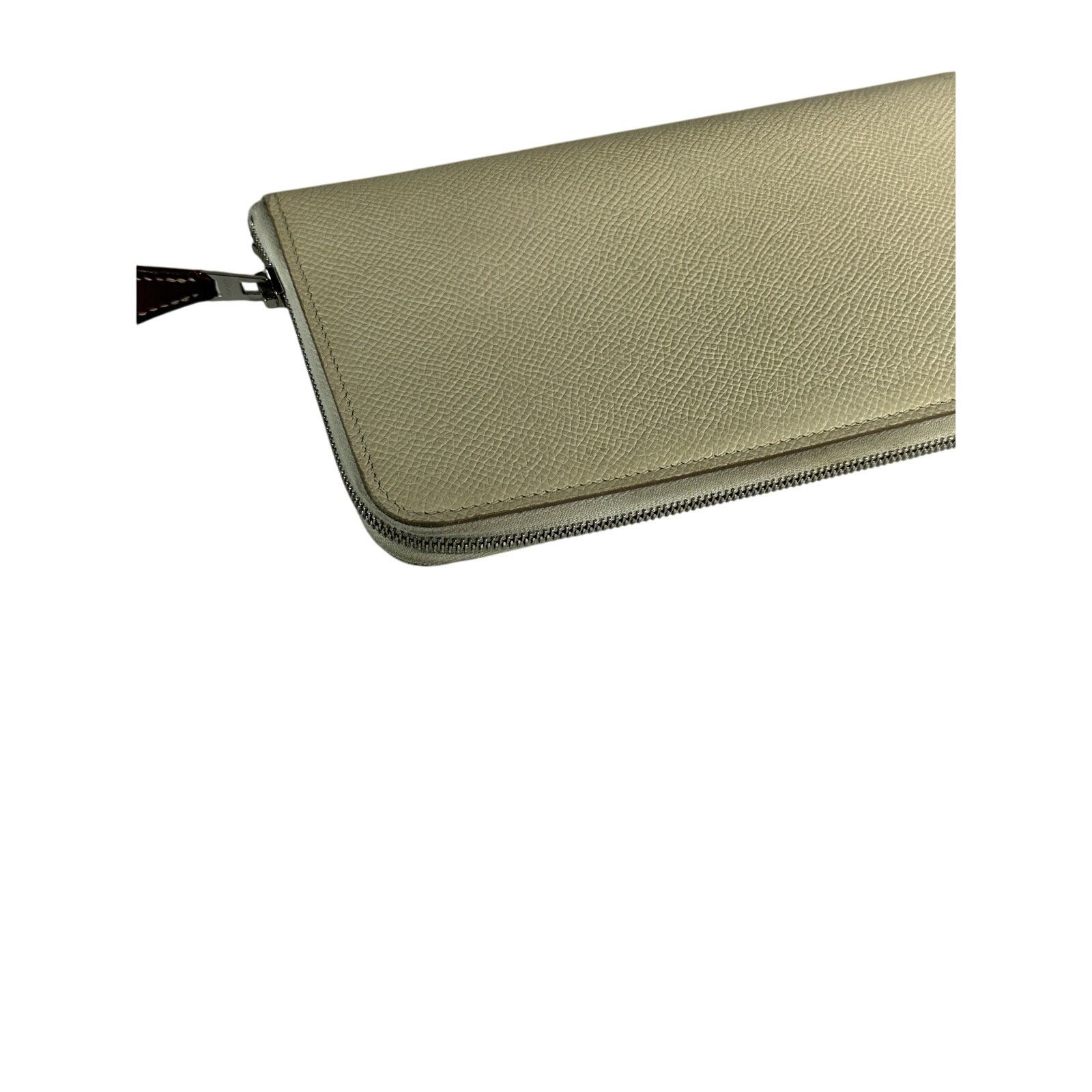 Hermes HERMES Silk'In Classique Long Wallet Off White Zip Around Size ONE SIZE - 5 Thumbnail