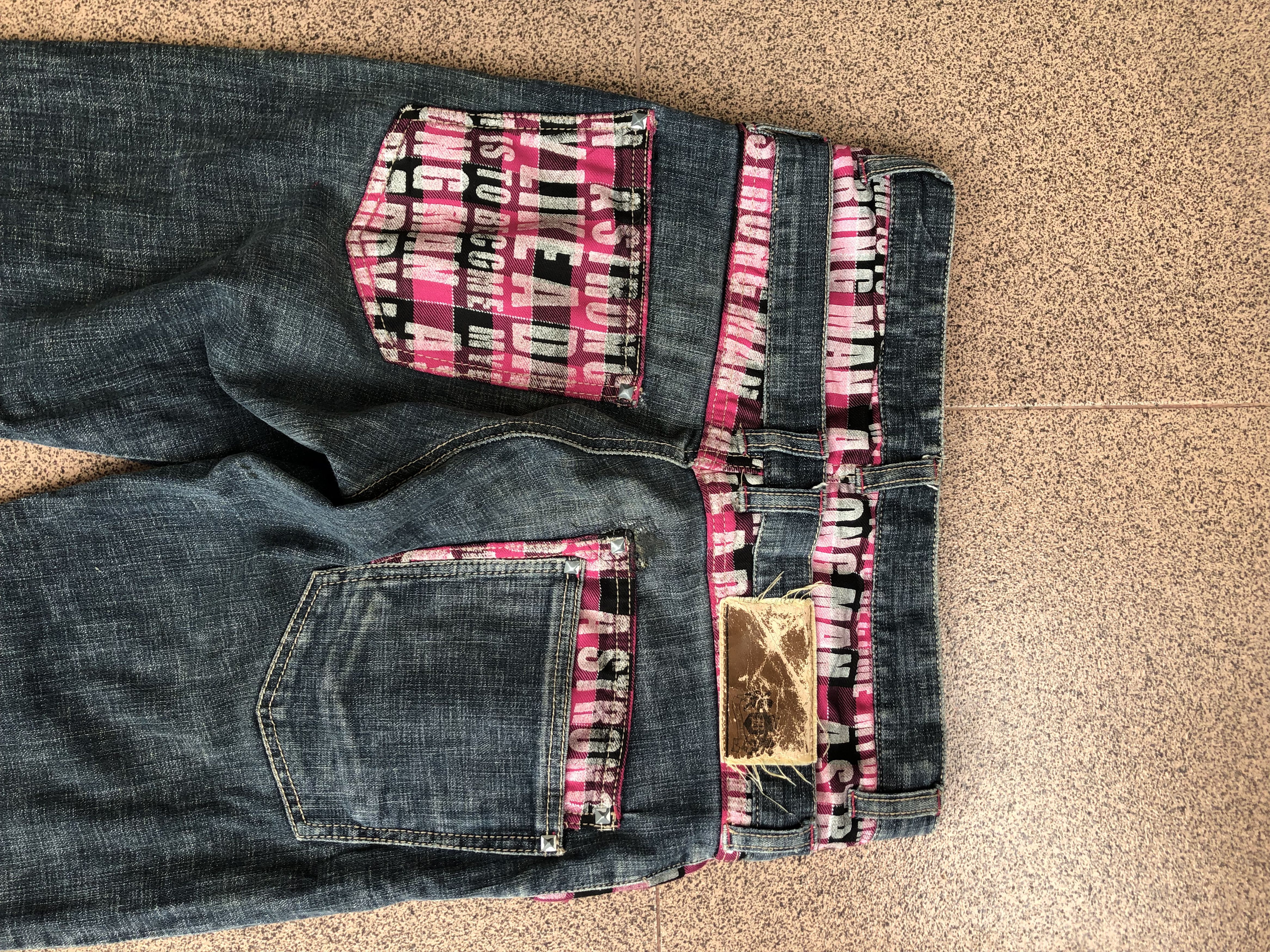 If Six Was Nine Rongman Double Waist Jeans Vkei Style Y2k Japanese Size US 28 / EU 44 - 10 Thumbnail