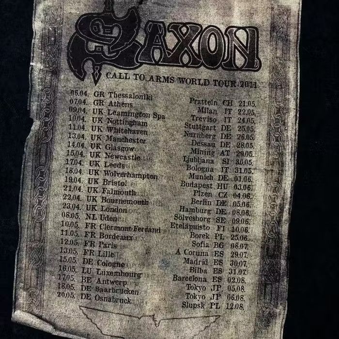 Band Tees Vintage T Shirt Saxon Call To Arms World Tour 2011 Size M Size US M / EU 48-50 / 2 - 5 Thumbnail