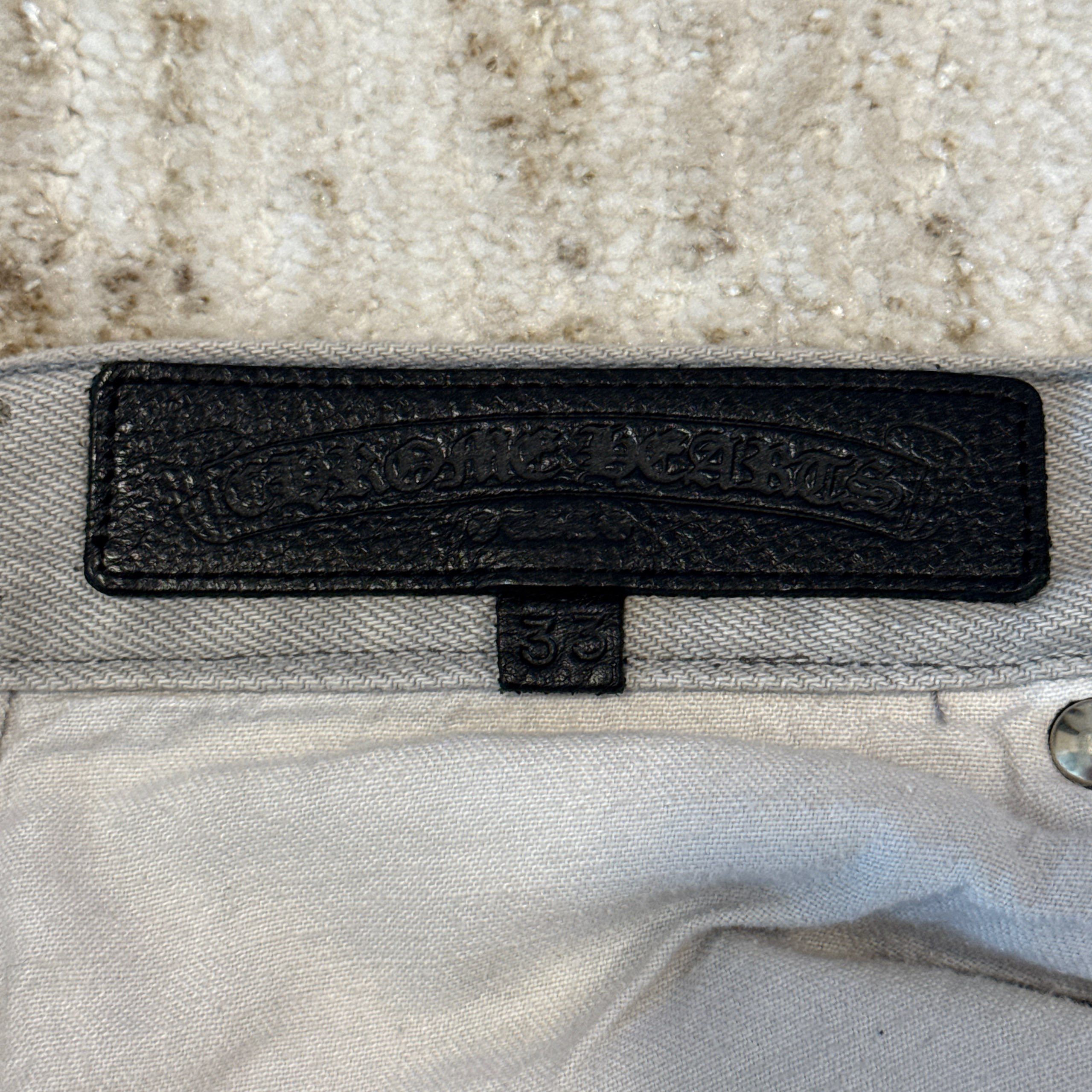 Chrome Hearts Chrome Hearts × Levi’s 501, Lambskin Cross Patch, Light Grey Size US 33 - 3 Thumbnail