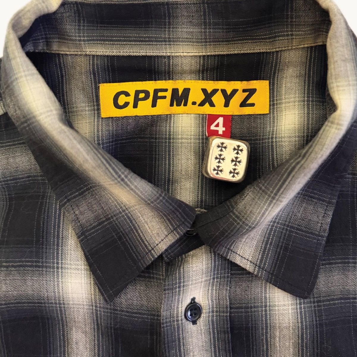 Cactus Plant Flea Market CPFM.XYZ Plaid Flannel Shirt w/ Smile Patches – Size 4 Size US XL / EU 56 / 4 - 3 Thumbnail
