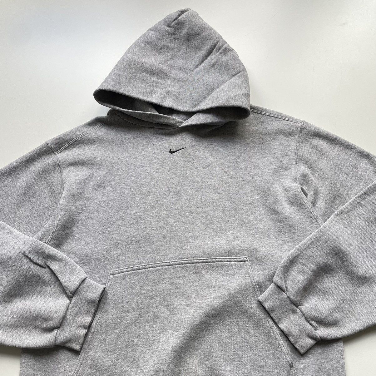 Nike Vintage 90s Nike Embroidered Center Swoosh Hoodie Medium Size US M / EU 48-50 / 2 - 2 Thumbnail