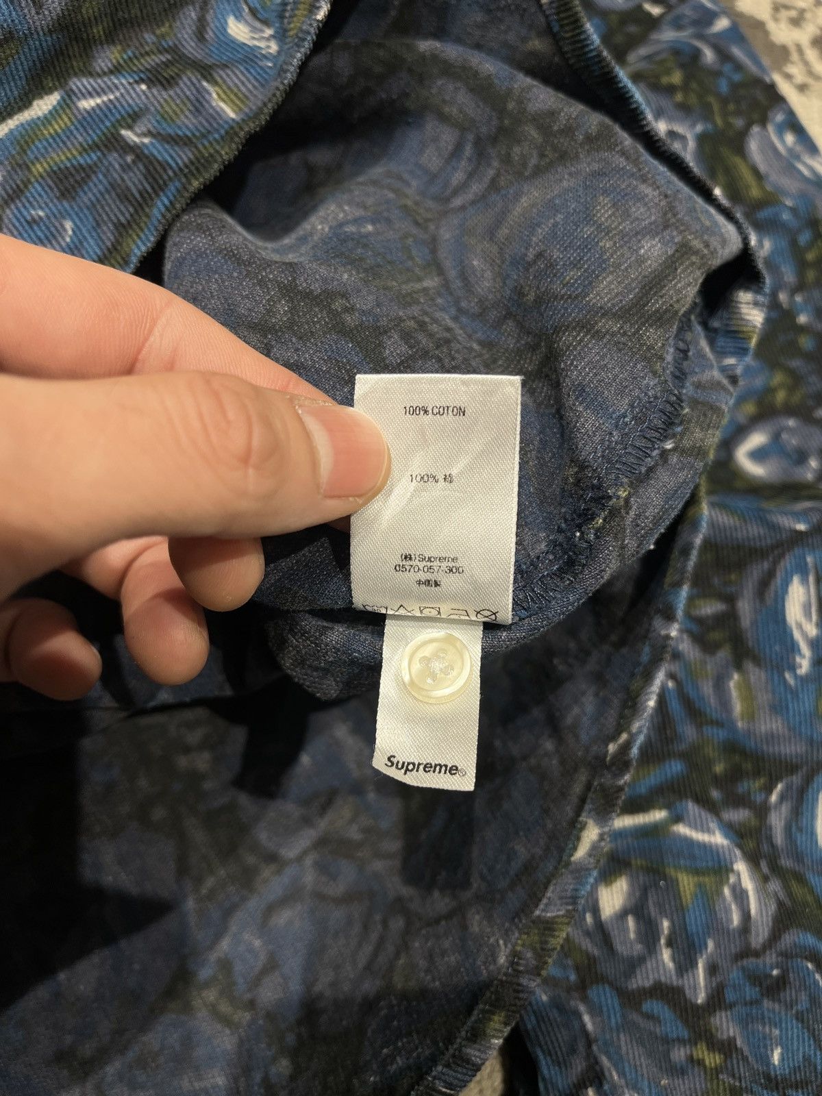 Supreme FW18 Supreme Roses Corduroy L/S Button Up Shirt Size US M / EU 48-50 / 2 - 6 Thumbnail