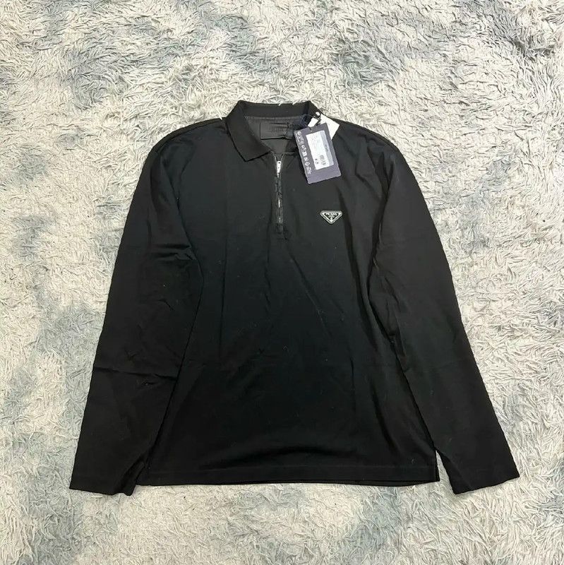 Prada Prada Black Long Sleeve Knit Shirt for Men Size US XL / EU 56 / 4 - 1 Thumbnail