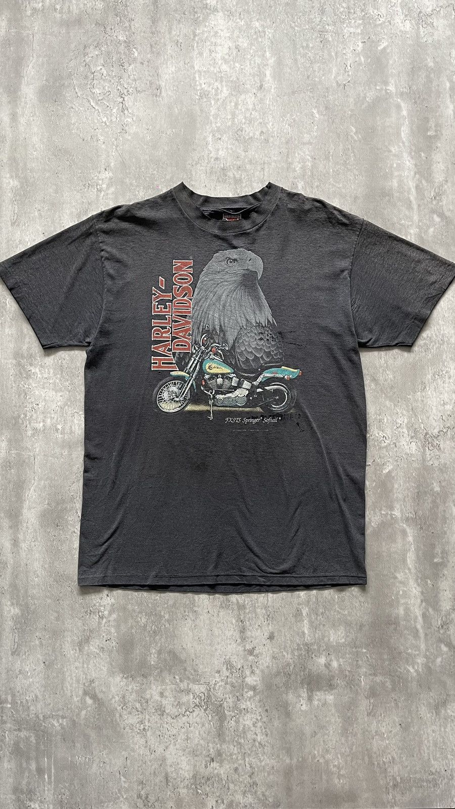 Band Tees × Harley Davidson × Vintage 1990S HARLEY DAVIDSON FADED TEE Size US XL / EU 56 / 4 - 2 Thumbnail