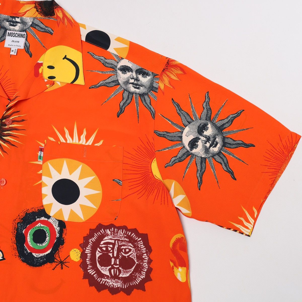 Moschino Moschino Jeans Vintage Short Sleeve Shirt Printed Orange Sun Size US M / EU 48-50 / 2 - 6 Thumbnail