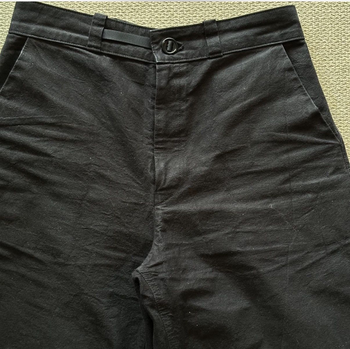 MAN-TLE MAN-TLE W-R0P4 "High-Wide Pants" Black Wax Size 1/ S Size 26" / US 2 / IT 38 - 3 Thumbnail