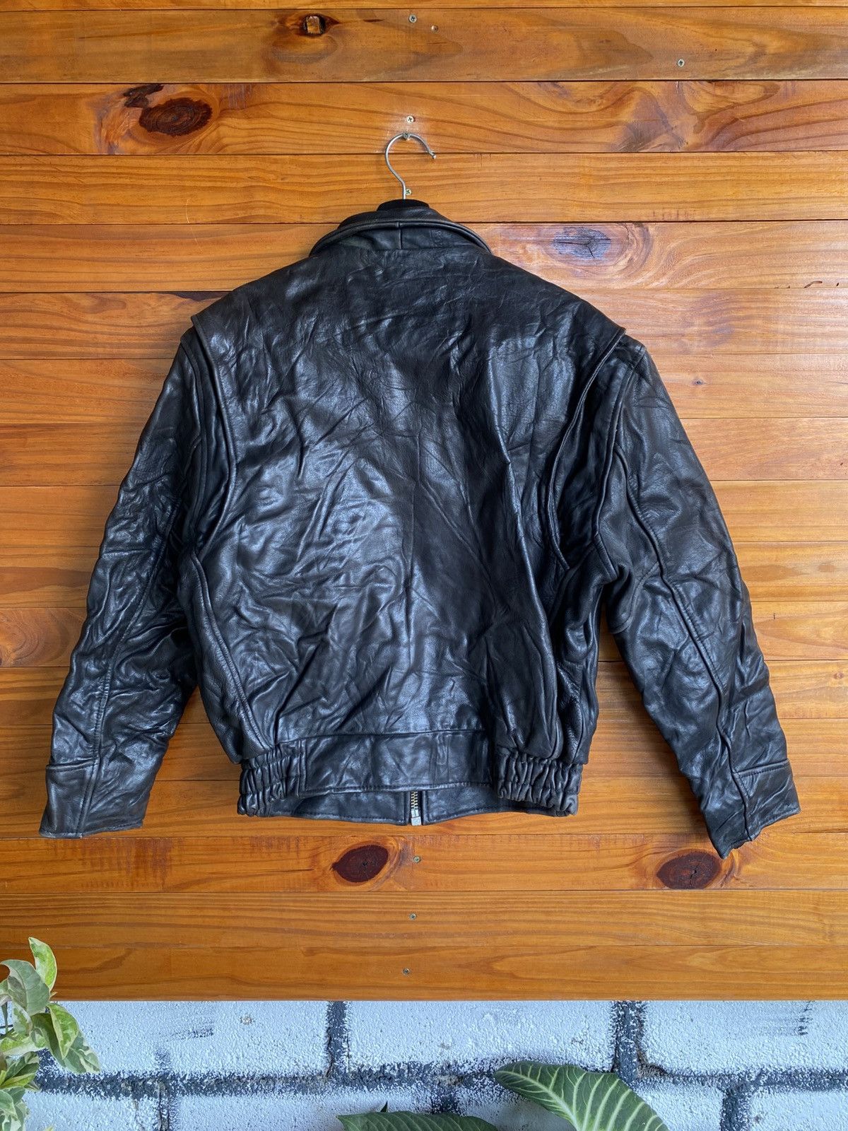 Vintage Vintage H.I.S. Genuine Leather Bomber Jacket Black | Classic Size US M / EU 48-50 / 2 - 10 Thumbnail