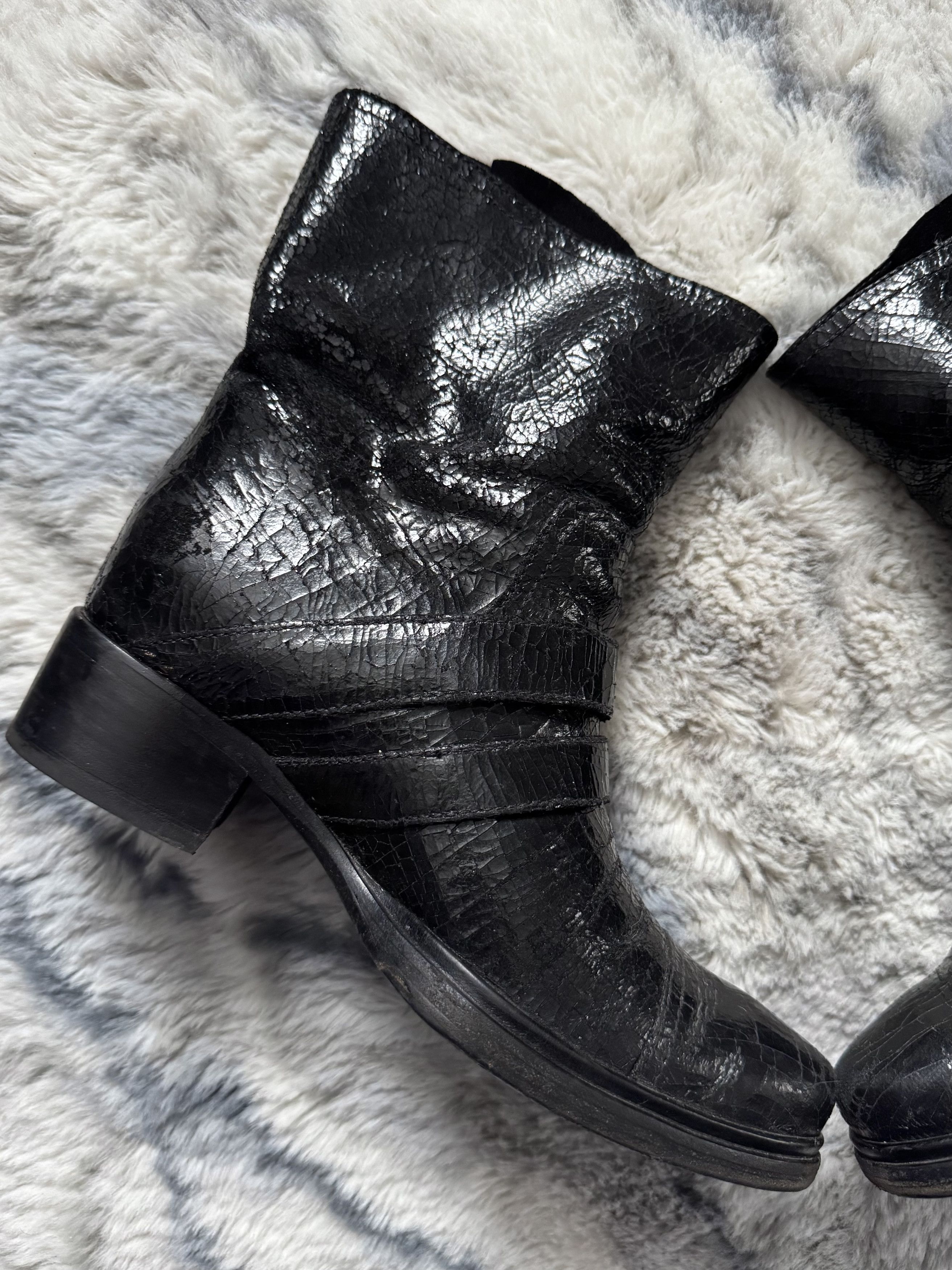 Miu Miu MIU MIU Double Buckle Ankle Leather Biker Boots Size US 6.5 / IT 36.5 - 7 Thumbnail