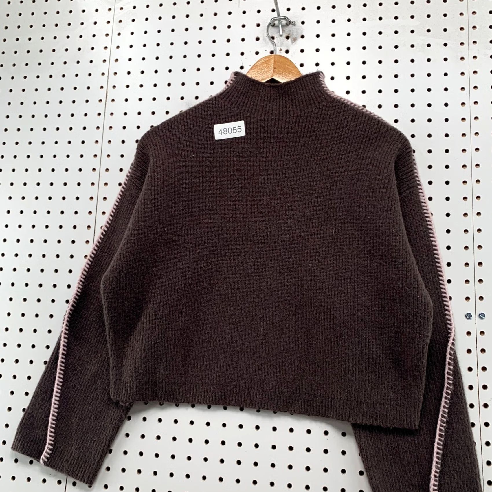 Anthropologie Anthropologie Ingrid Sweater Womens XS Cropped Whipstitch Sleeves Turtleneck Size XS / US 0-2 / IT 36-38 - 5 Thumbnail