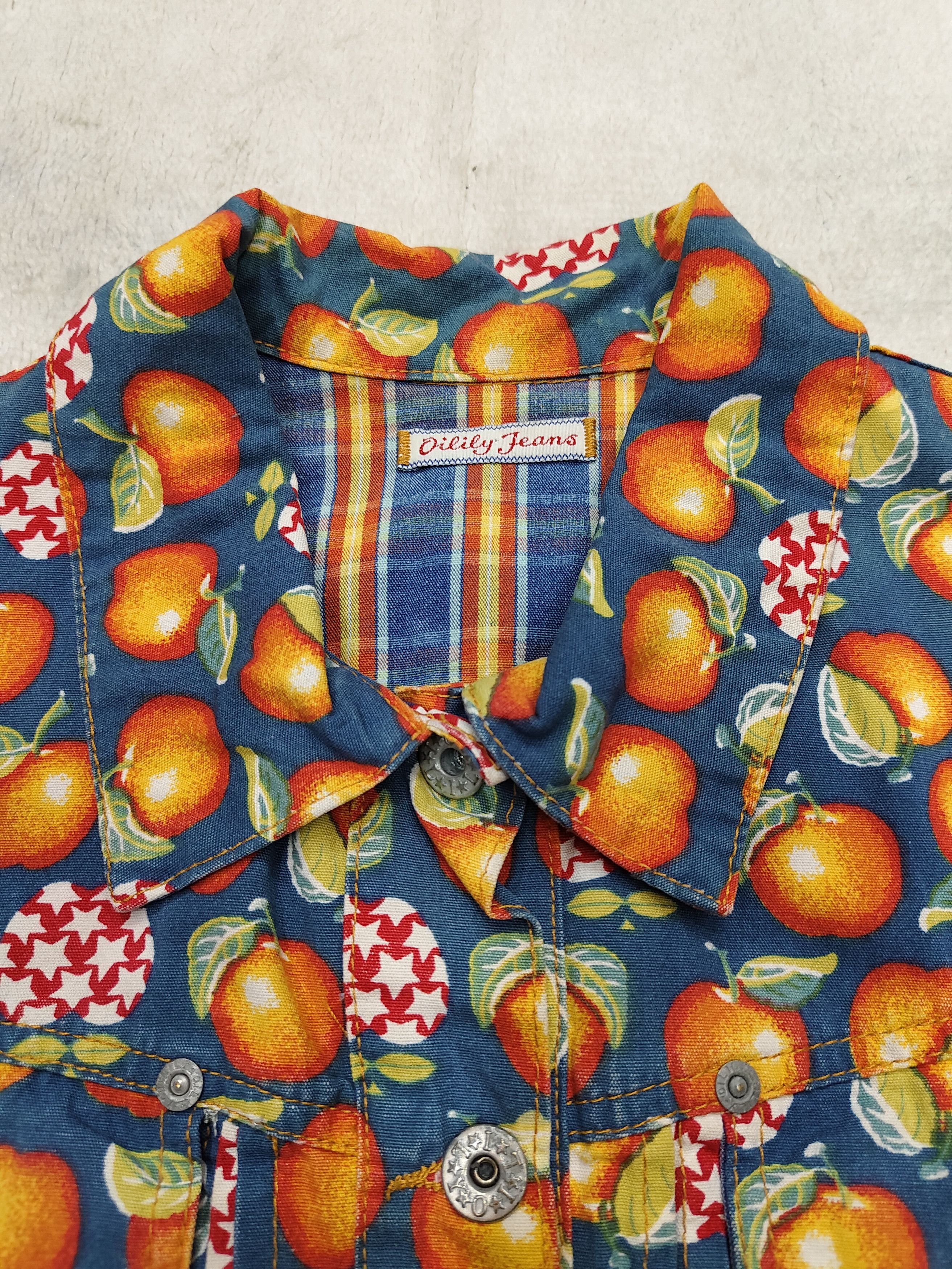 Oilily SICK🔥Rare Vtg Oilily Tartan Apple Graphic Jacket Size M / US 6-8 / IT 42-44 - 7 Thumbnail