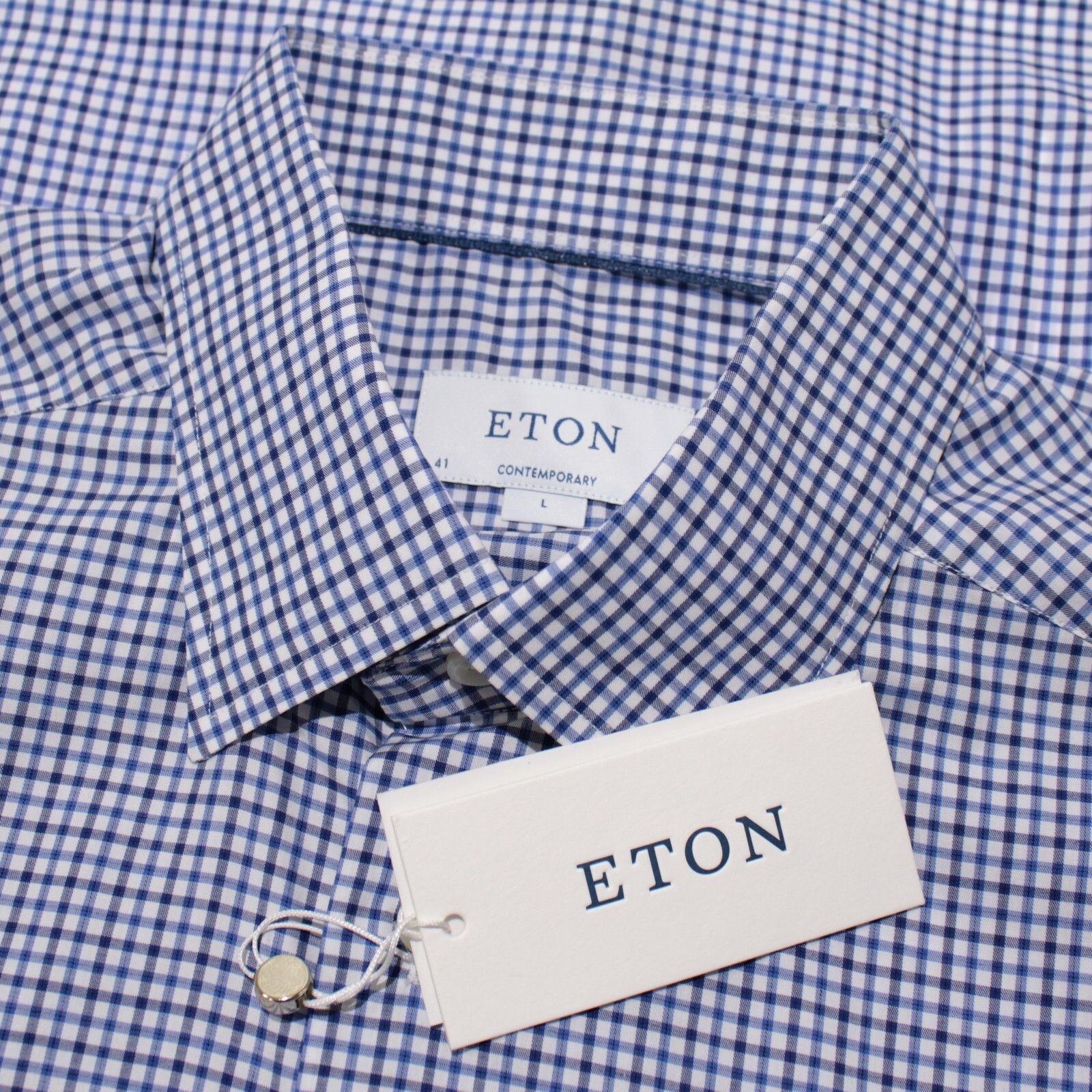 Eton New with tags Shirt Size L US In Blue