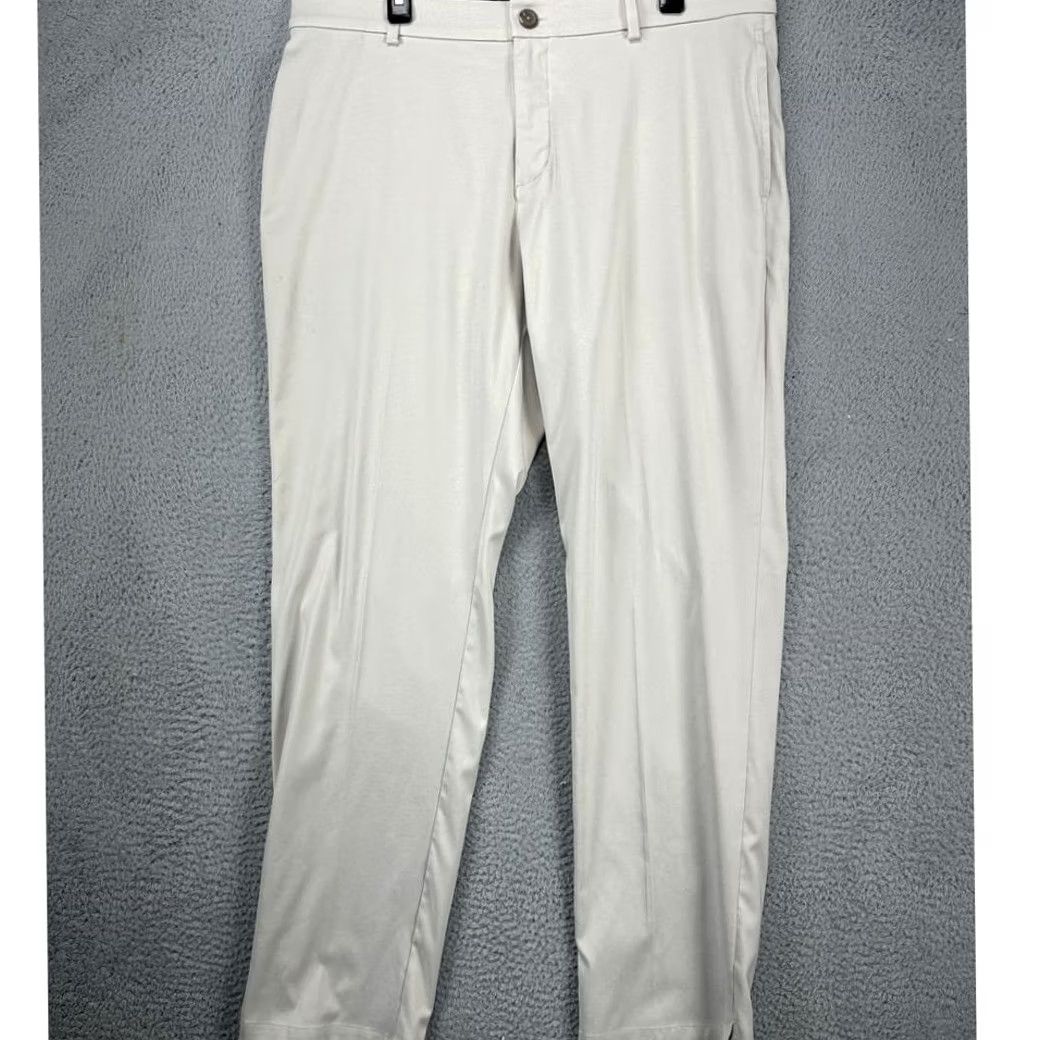 Nike Nike Dri-Fit Golf Pants Mens 38X32 Beige Flat Front Chino Pocket Straight Leg Regular Fit Pants Size US 38 / EU 54 - 2 Thumbnail