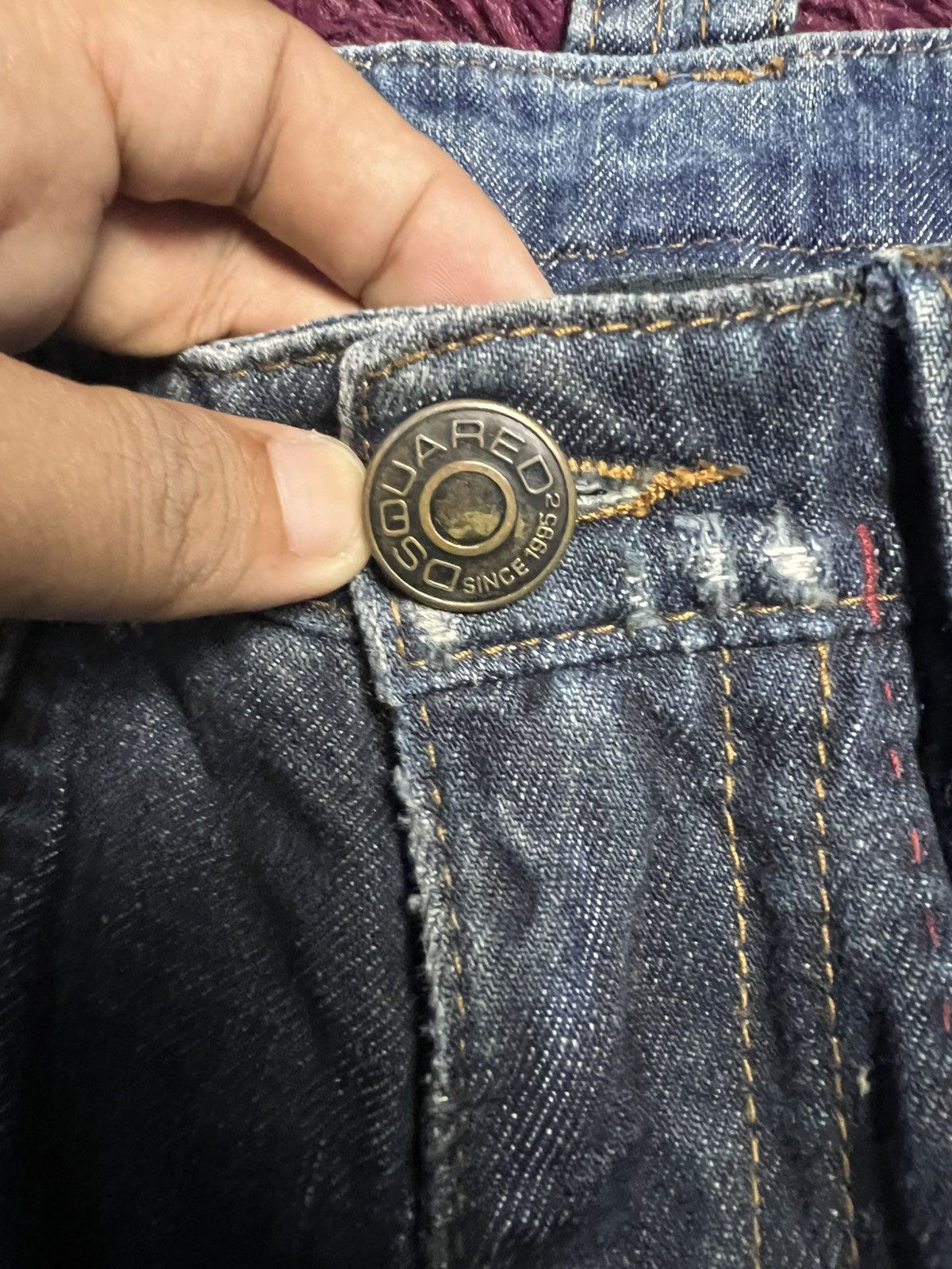 Dsquared2 DSQUARED2 "Faith" Distressed Denim Jeans (45) Size US 44 / EU 60 - 7 Thumbnail