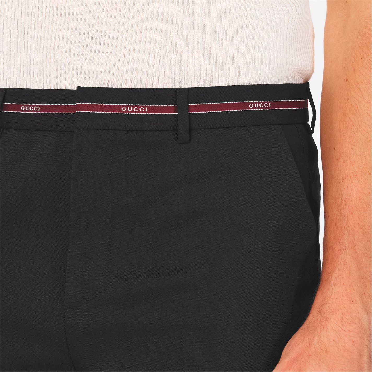 Gucci o1g2r1mq0426 Straight Leg Trousers in Black Size US 36 / EU 52 - 4 Thumbnail